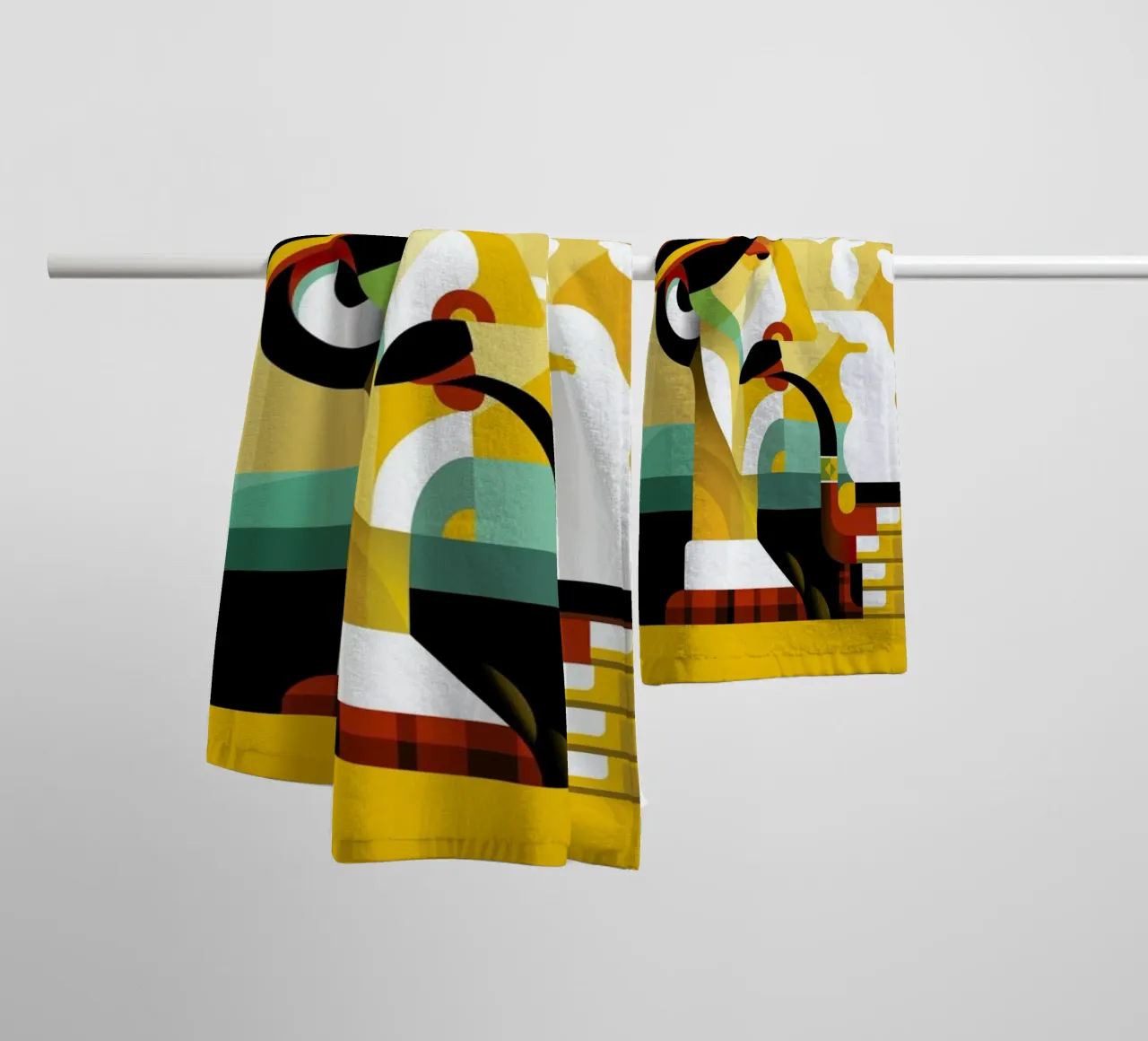 A man with a pipe asciugamano da bagno da Oscar Odd Diodoro