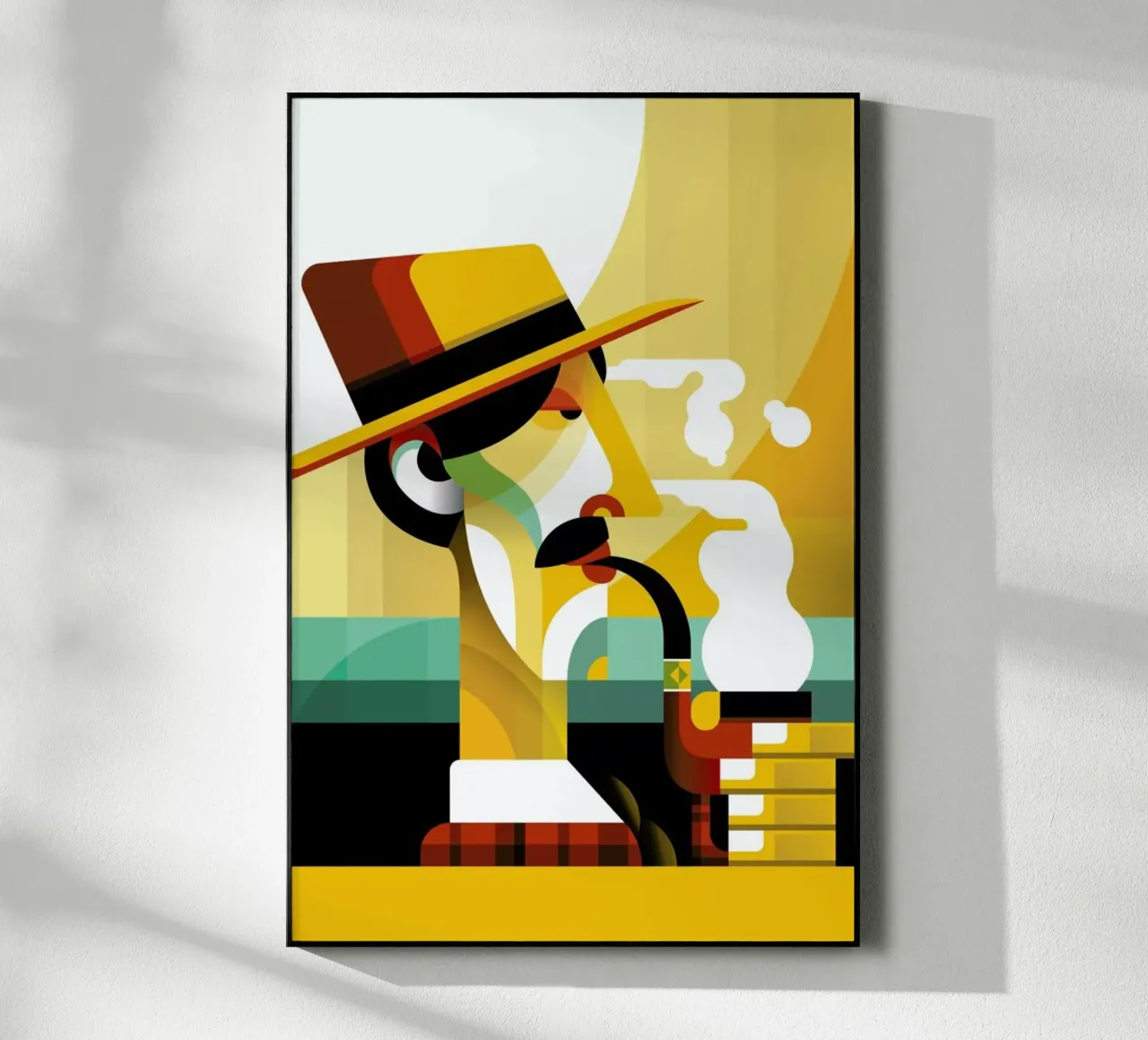 A man with a pipe plexiglass da Oscar Odd Diodoro