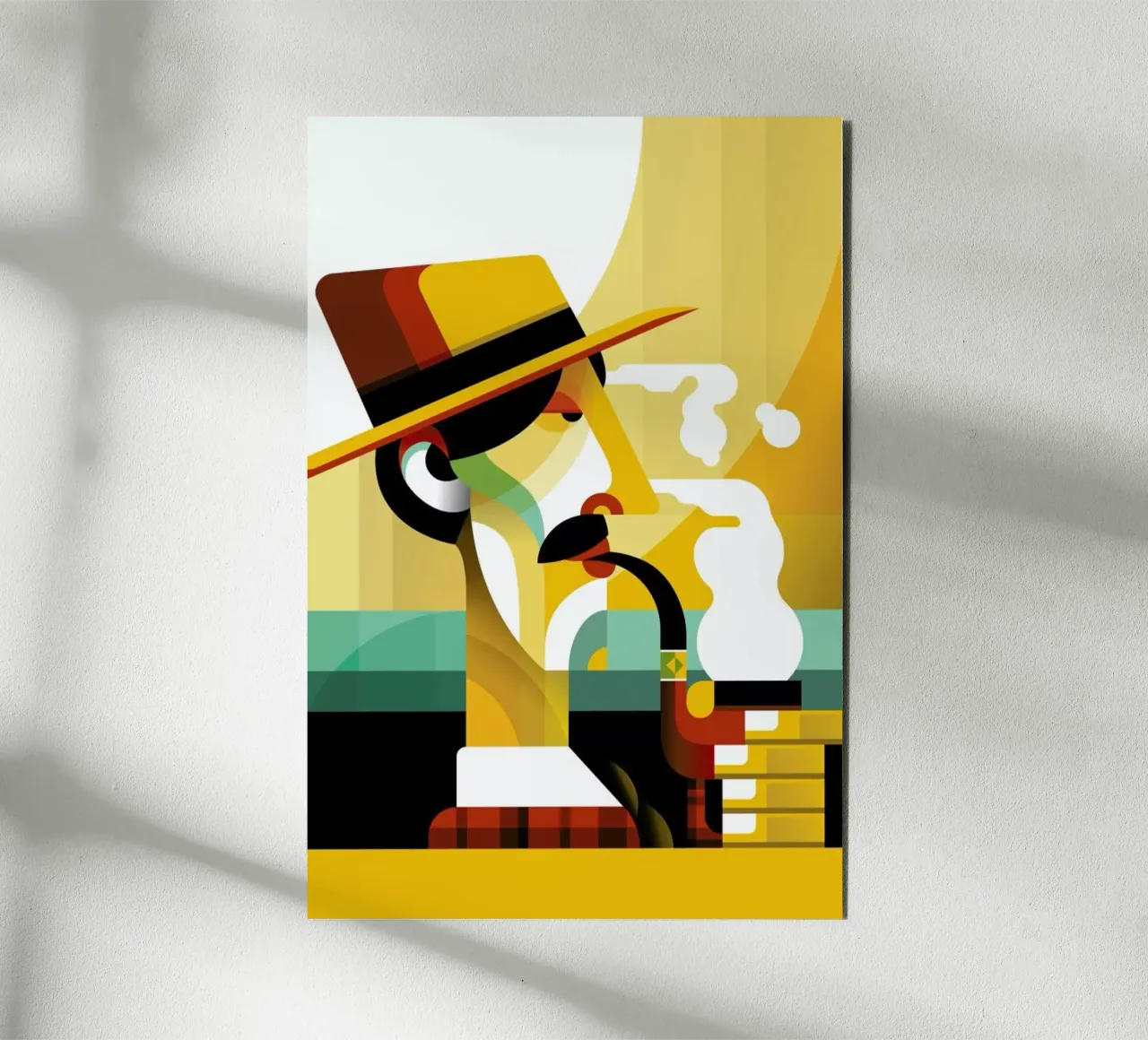 A man with a pipe alluminio dibond da Oscar Odd Diodoro