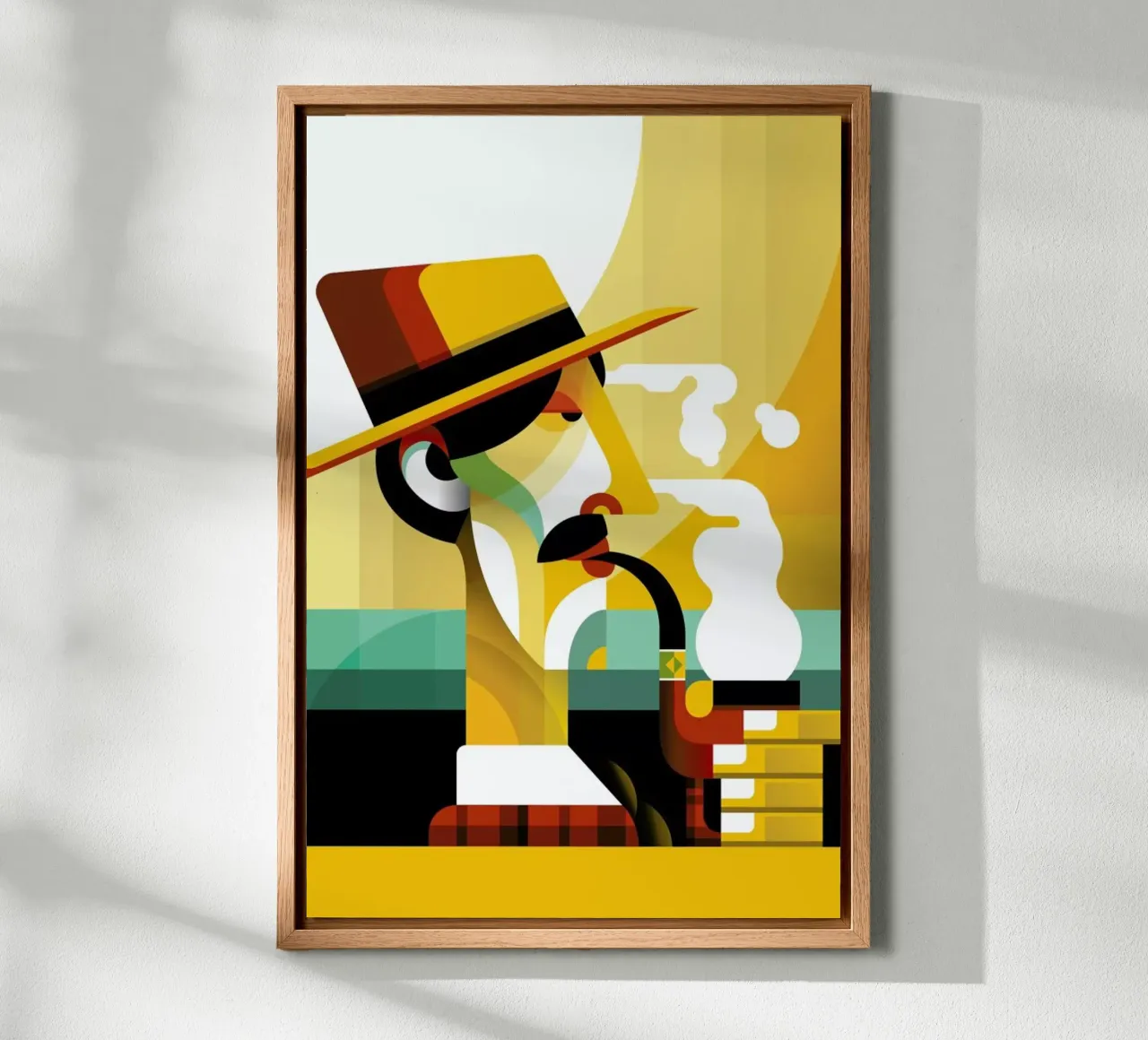 A man with a pipe Leinwand von Oscar Odd Diodoro