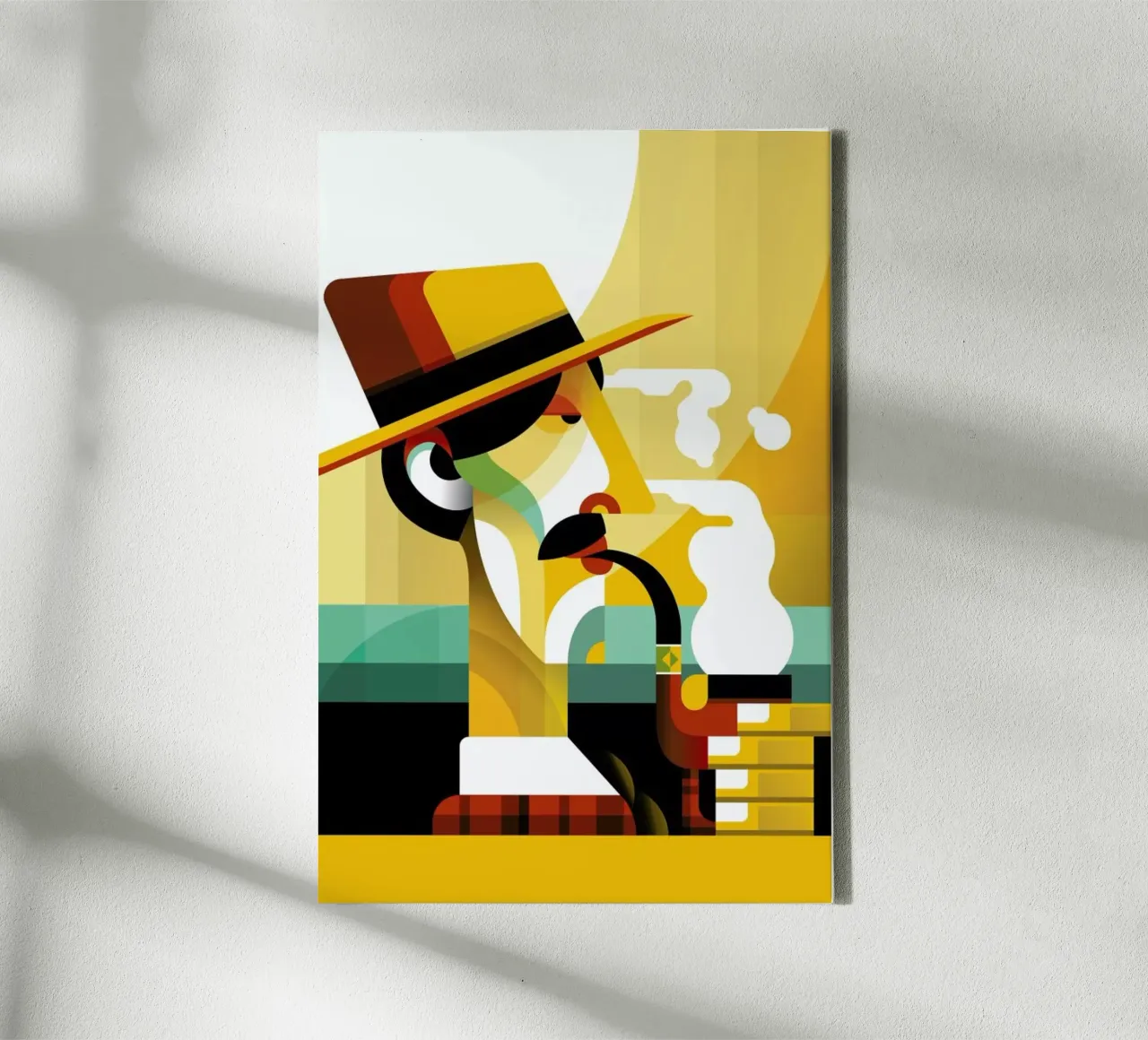 A man with a pipe Leinwand von Oscar Odd Diodoro
