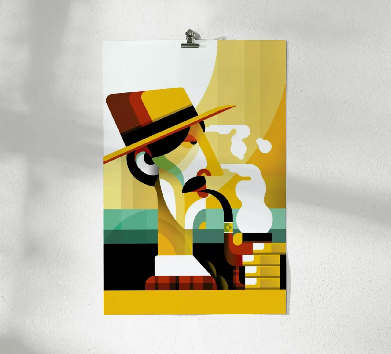 A man with a pipe hahnemühle by Oscar Odd Diodoro