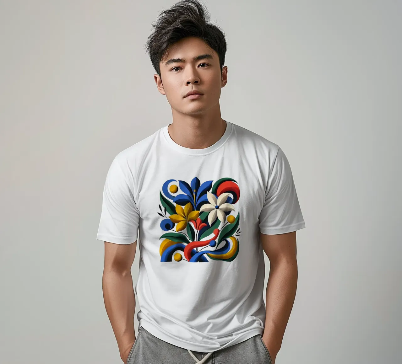 Dynamische botanische Harmonie T-Shirt von Organic Aesthetics