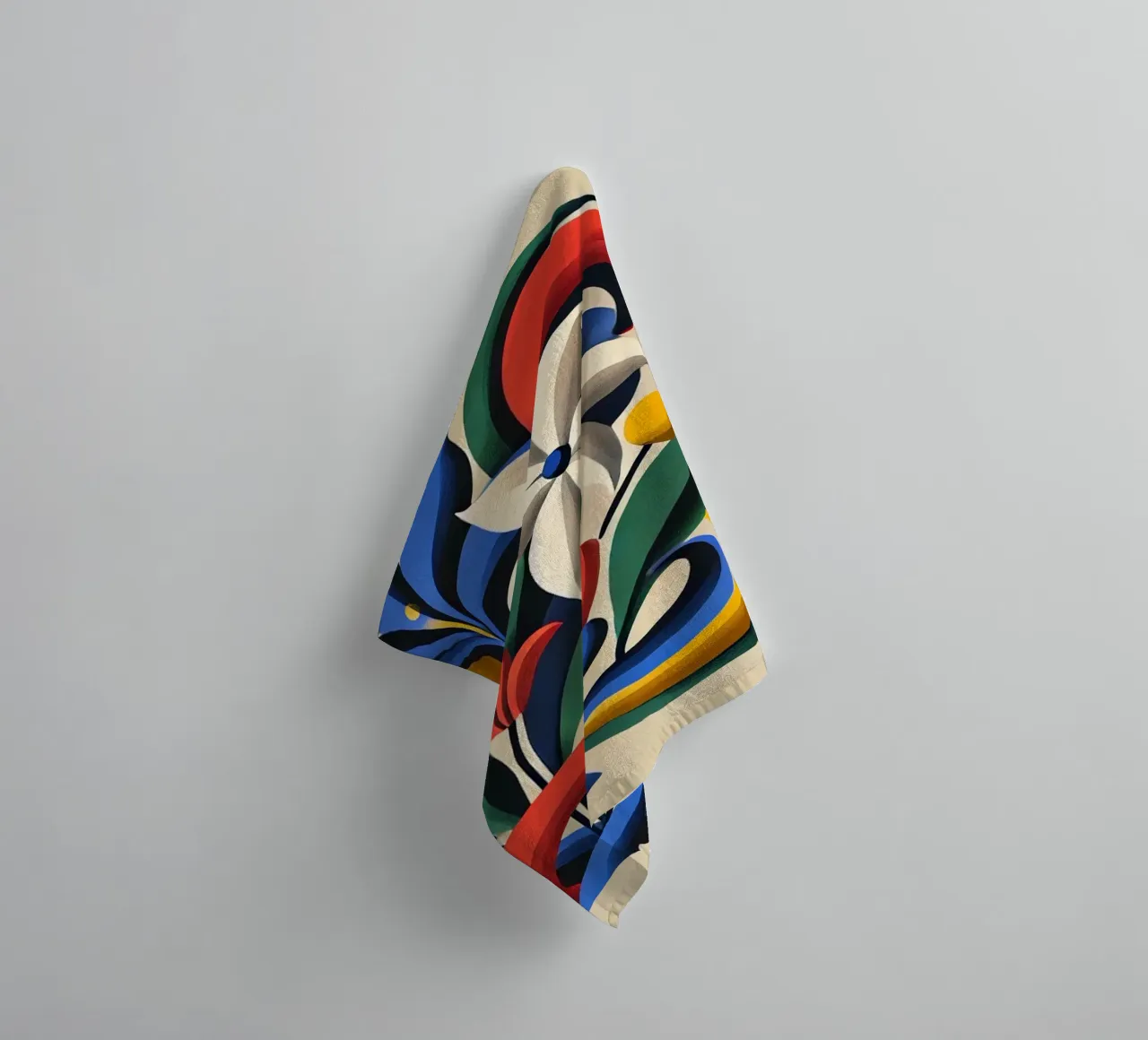 Dynamic Botanical Harmony towel by Organic Aesthetics