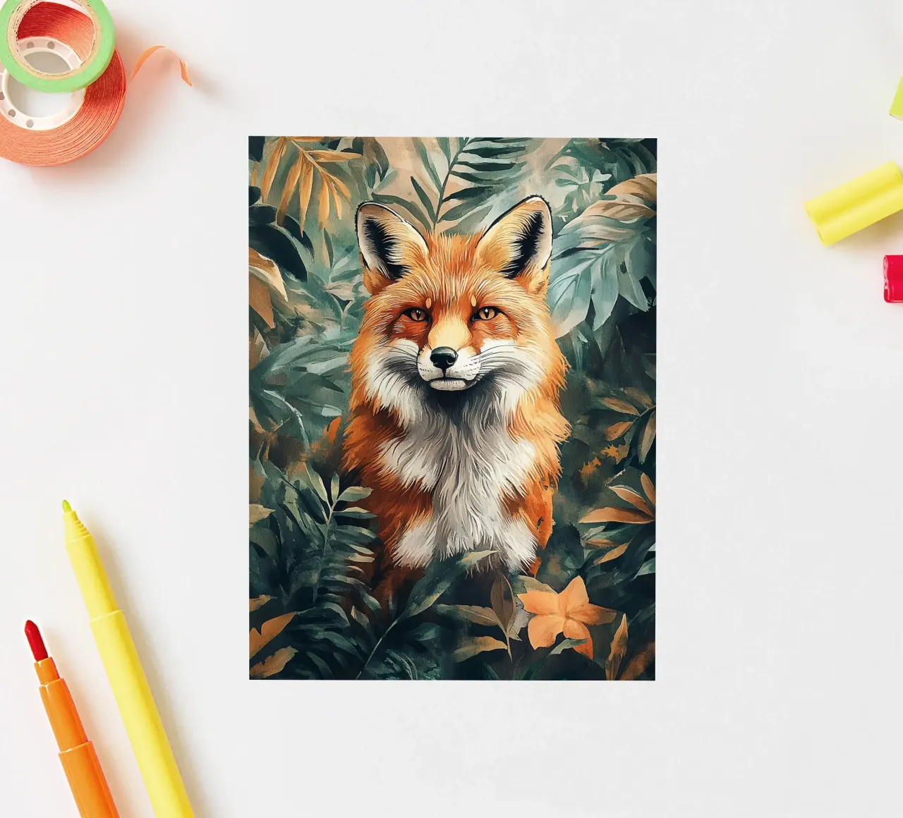 Fox Forest Leaves sticker by Mateo