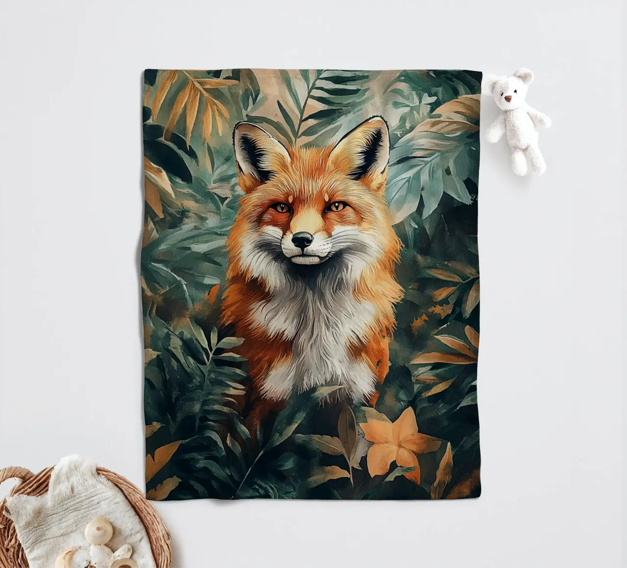 Fox Forest Leaves coperta in pile da Mateo