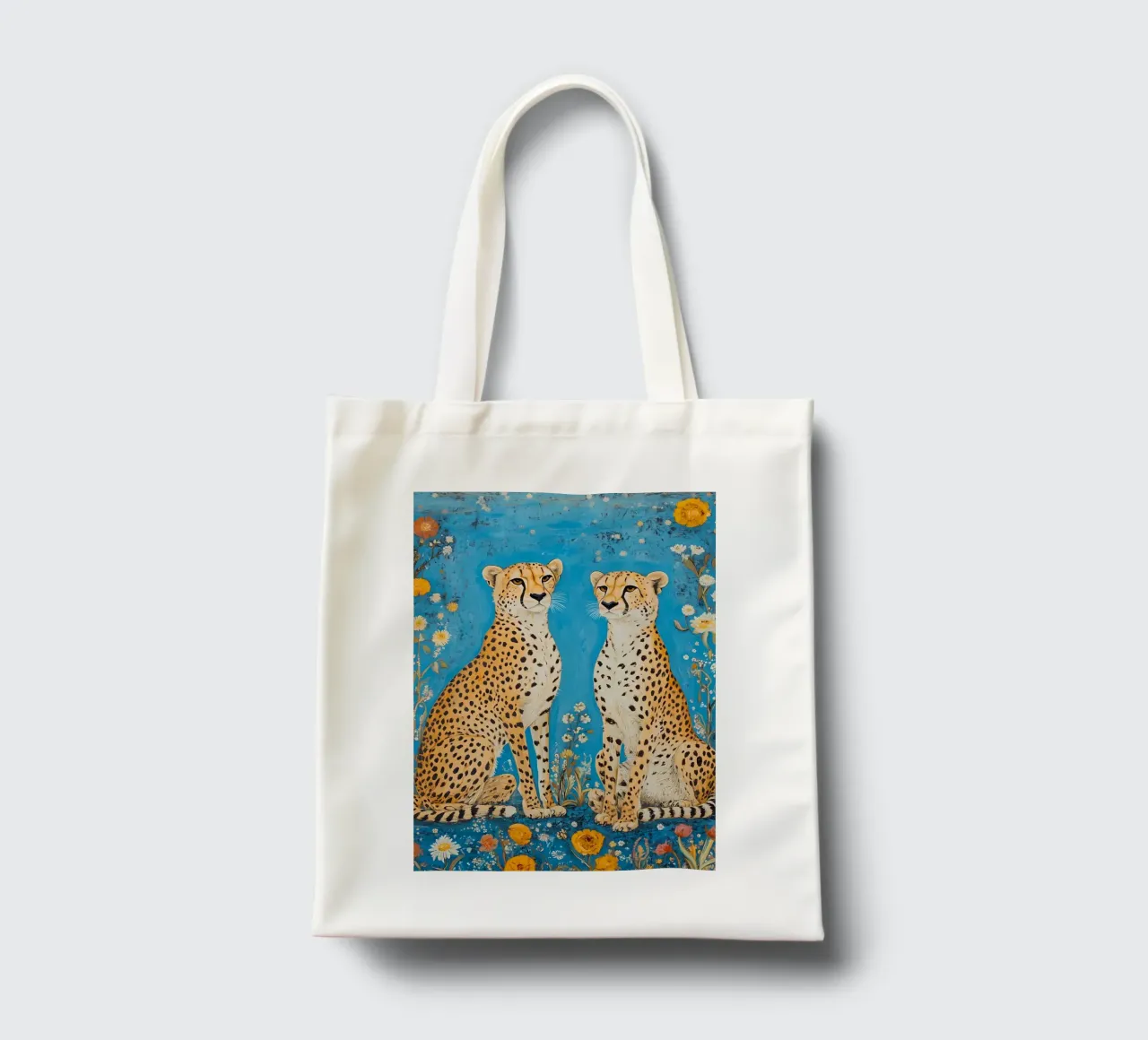 Due ghepardi borsa in juta da IamHomeStudio