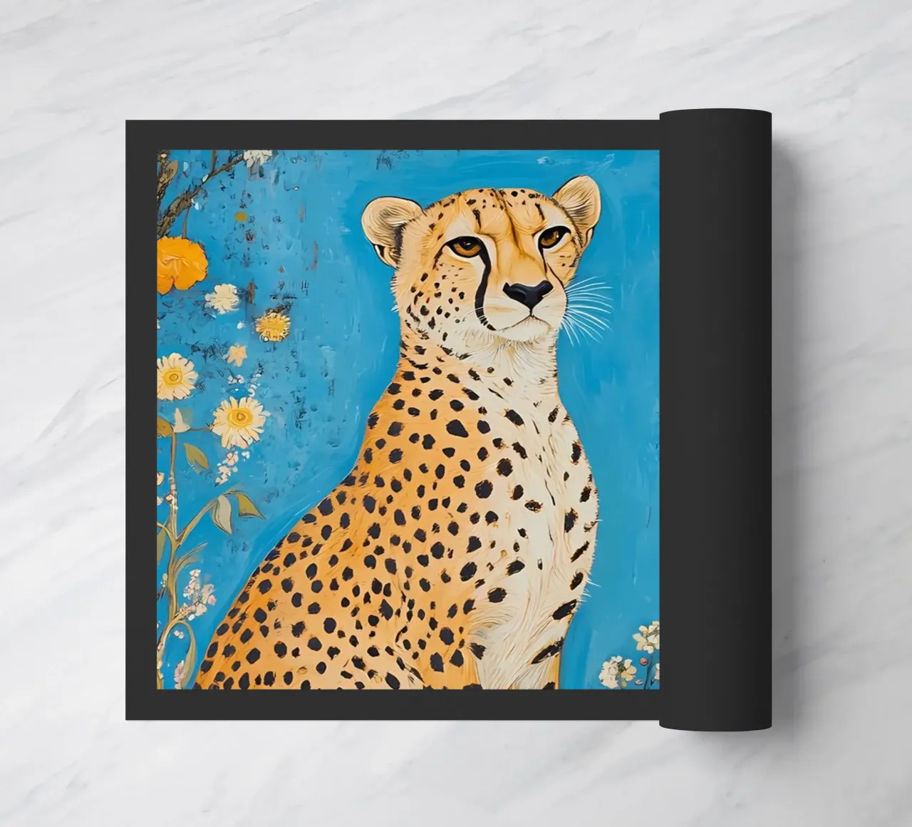 Two Cheetahs doormat by IamHomeStudio