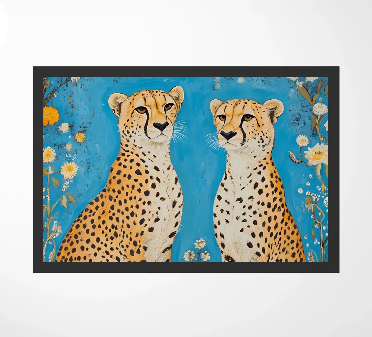 Two Cheetahs doormat by IamHomeStudio