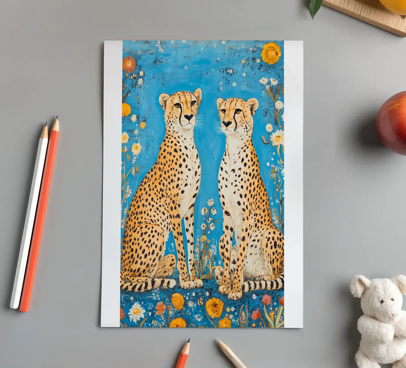 Two Cheetahs sticker sheet by IamHomeStudio