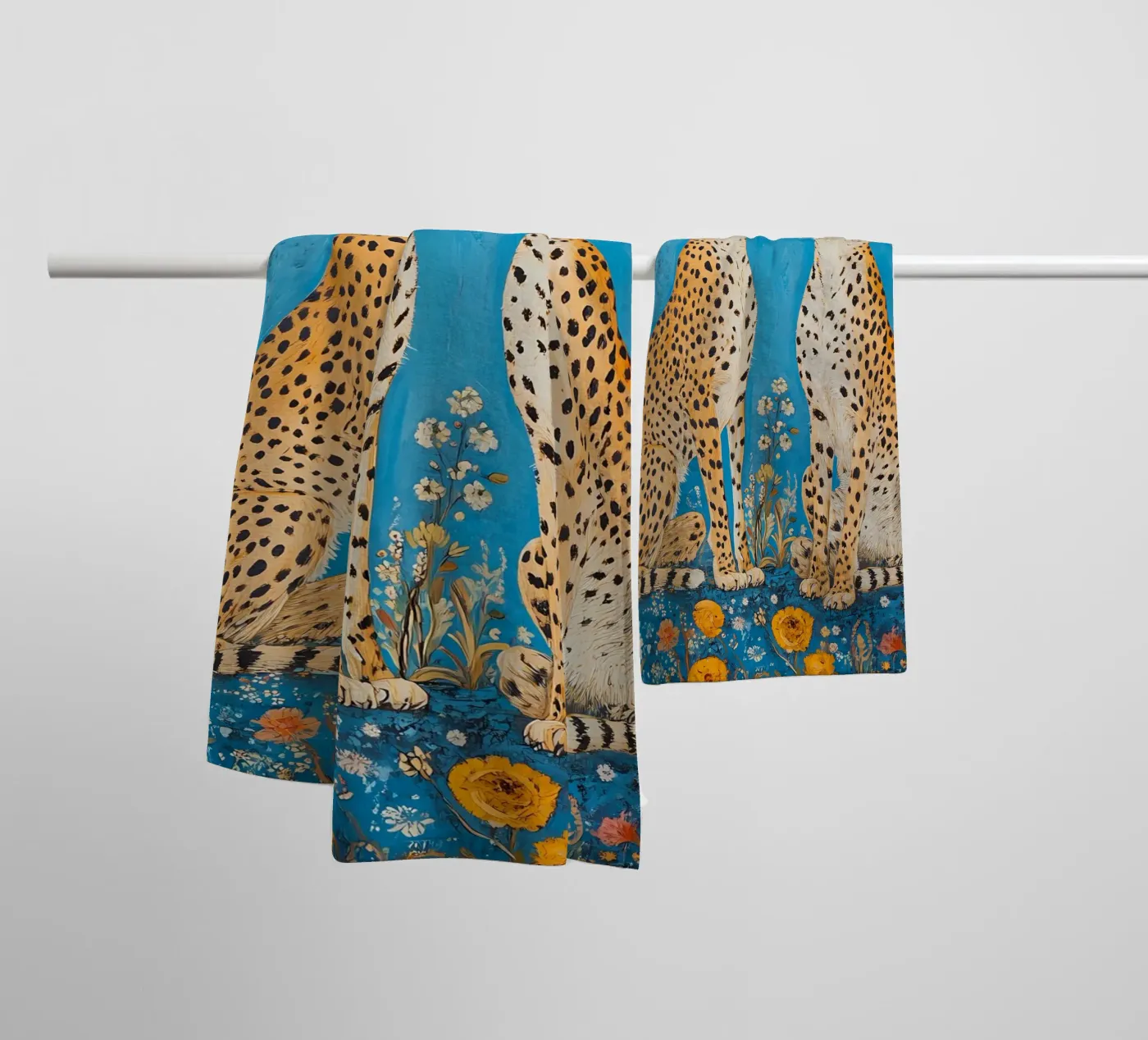 Two Cheetahs towel by IamHomeStudio