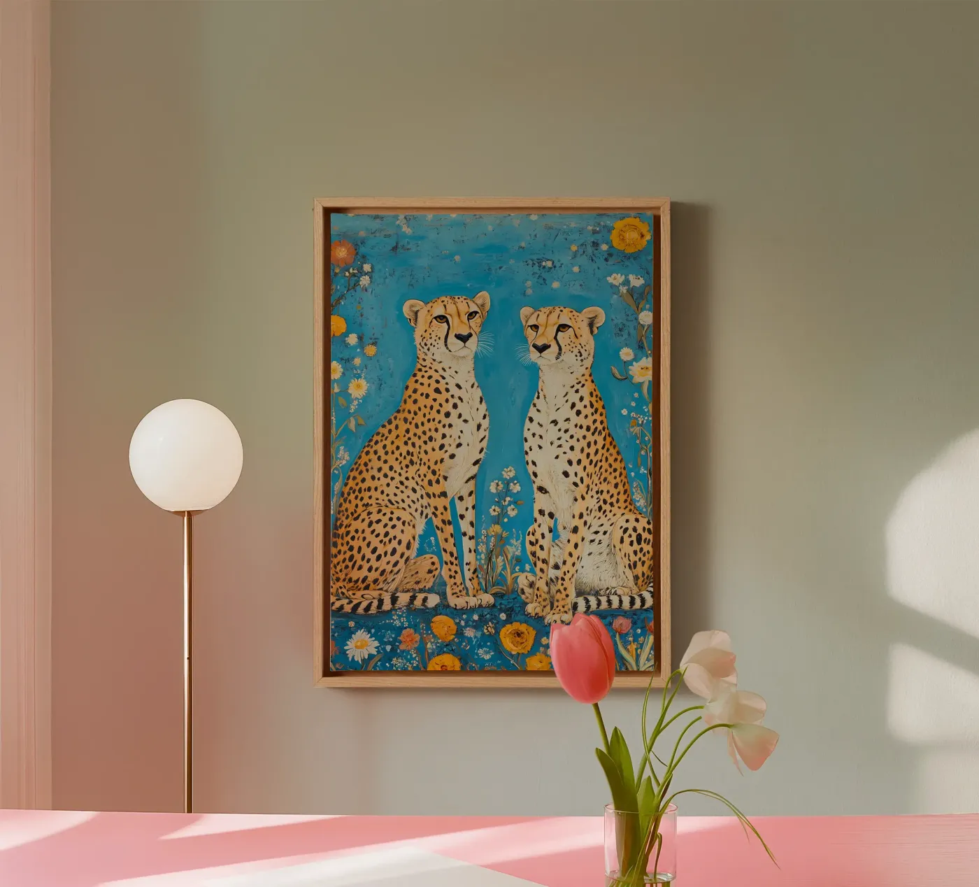 Two Cheetahs canvas by IamHomeStudio