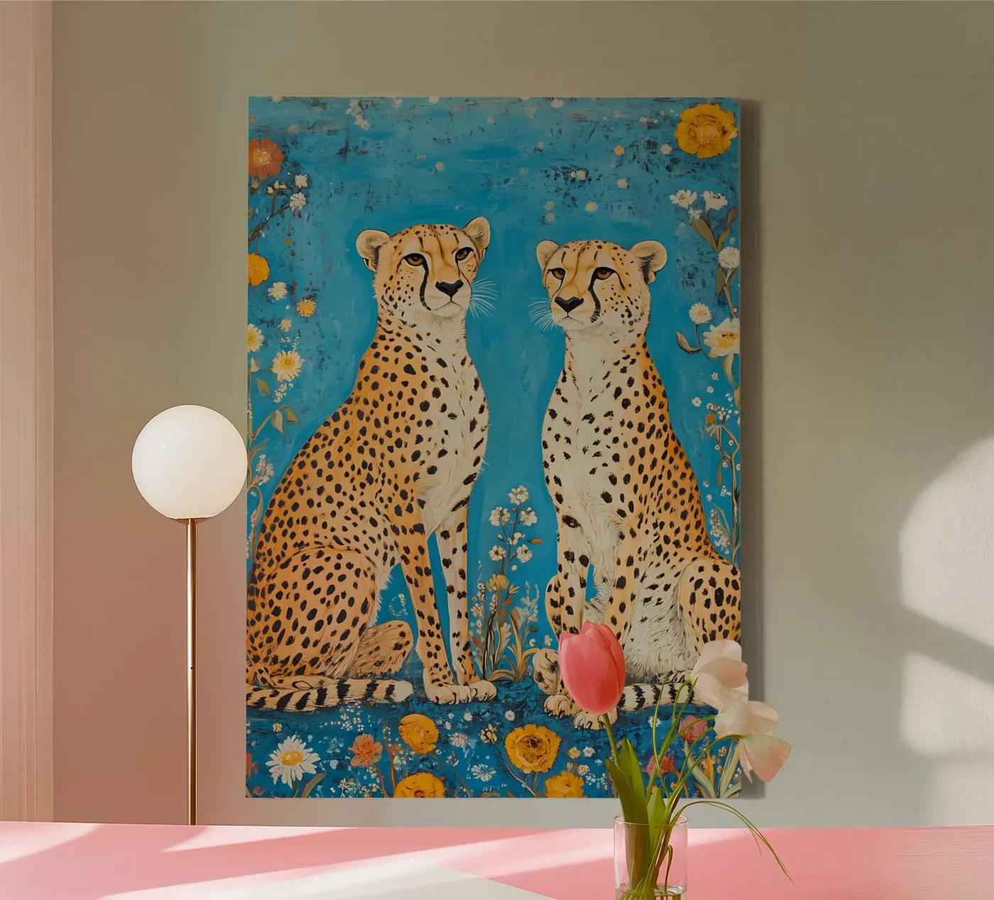 Two Cheetahs canvas by IamHomeStudio