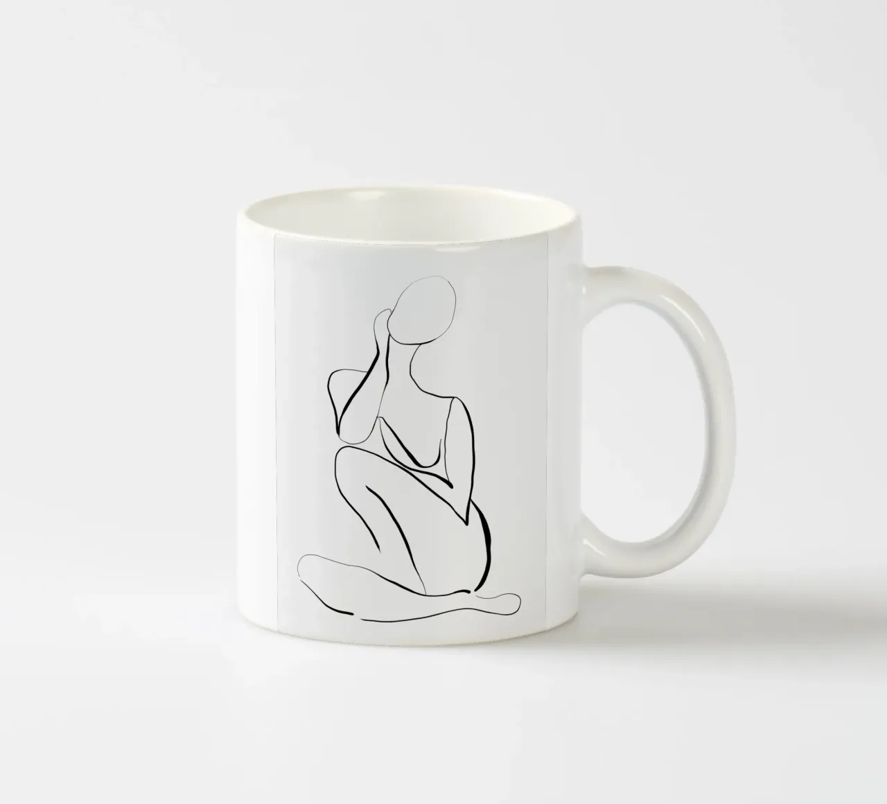 Figura femminile Line Art tazza in ceramica da dada22