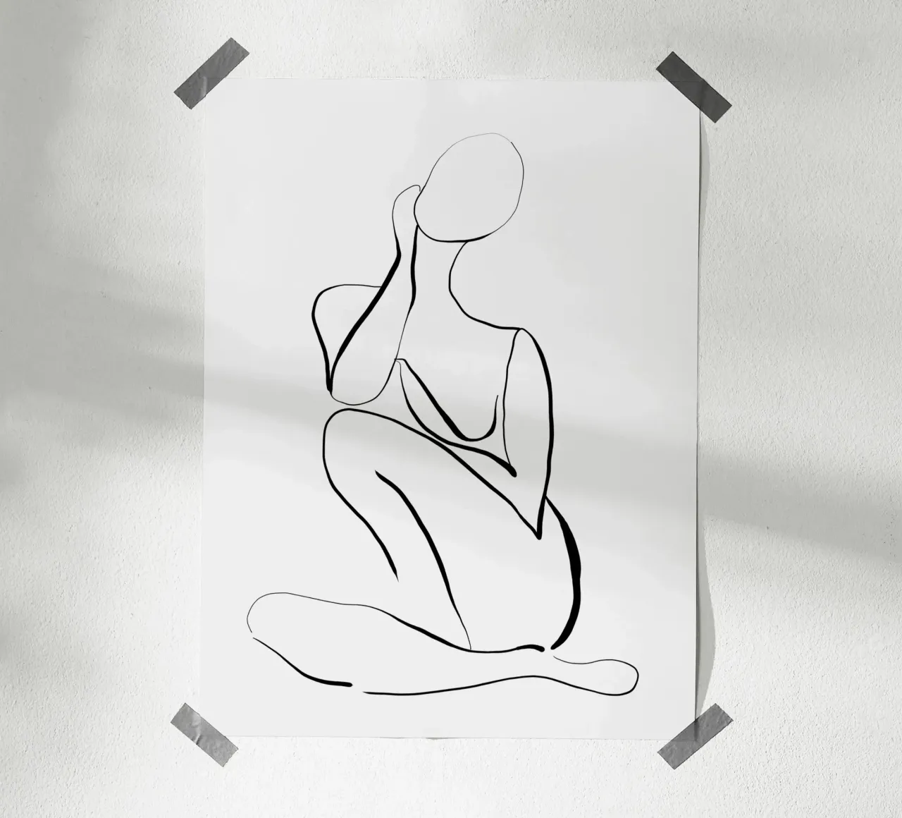 Figura femminile Line Art carta hahnemühle da dada22
