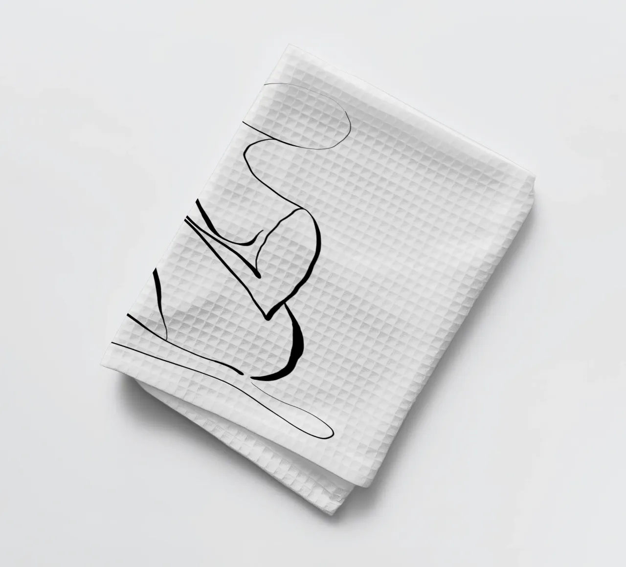 Figura femminile Line Art canovaccio da cucina da dada22