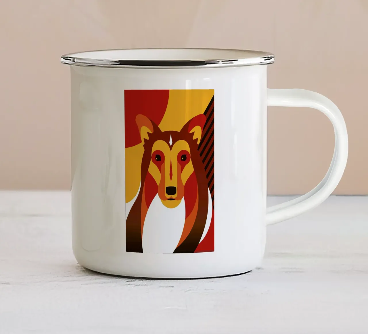 Dog #01 tazza in smalto da Oscar Odd Diodoro
