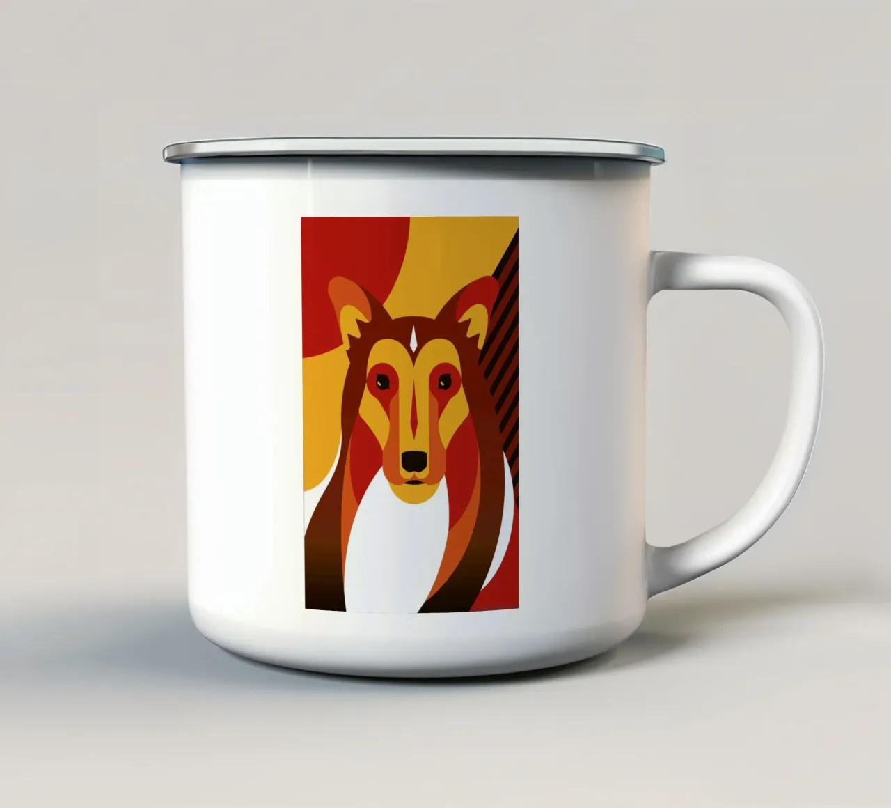 Dog #01 tazza in smalto da Oscar Odd Diodoro