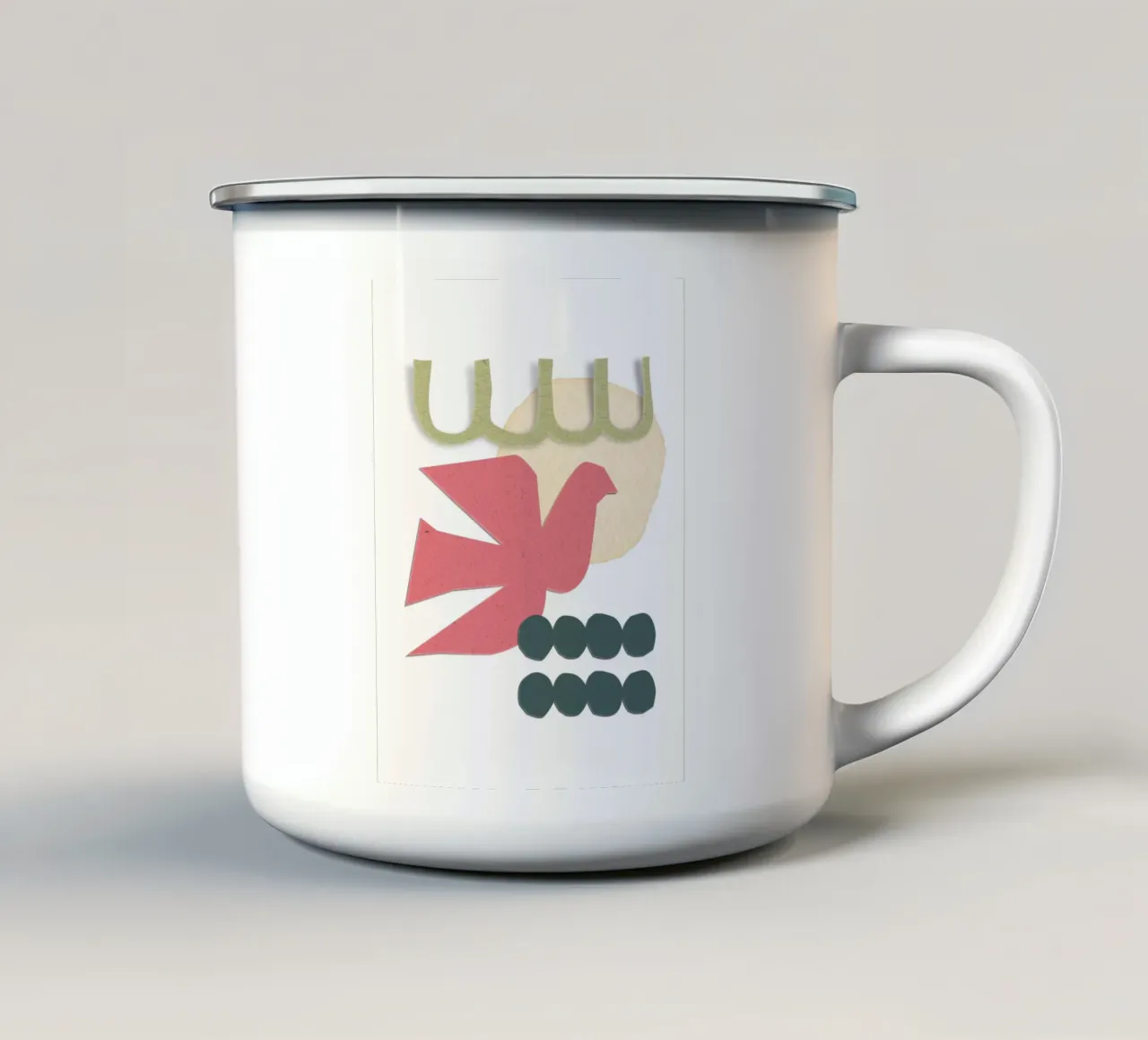 pink bird tazza in smalto da ramosashop