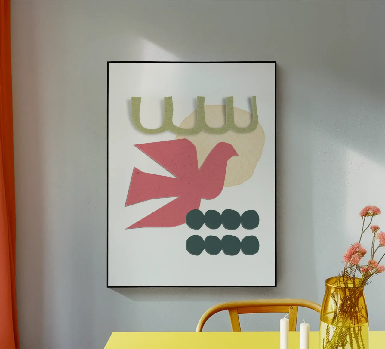 pink bird plexiglass da ramosashop