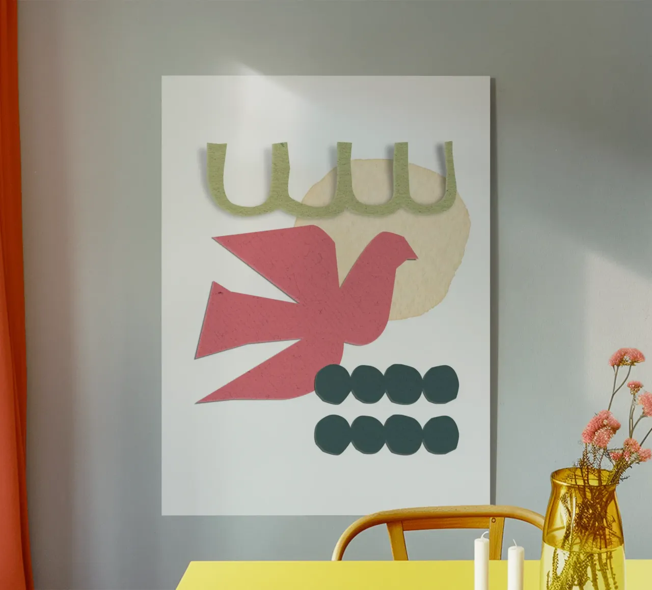 pink bird plexiglass da ramosashop