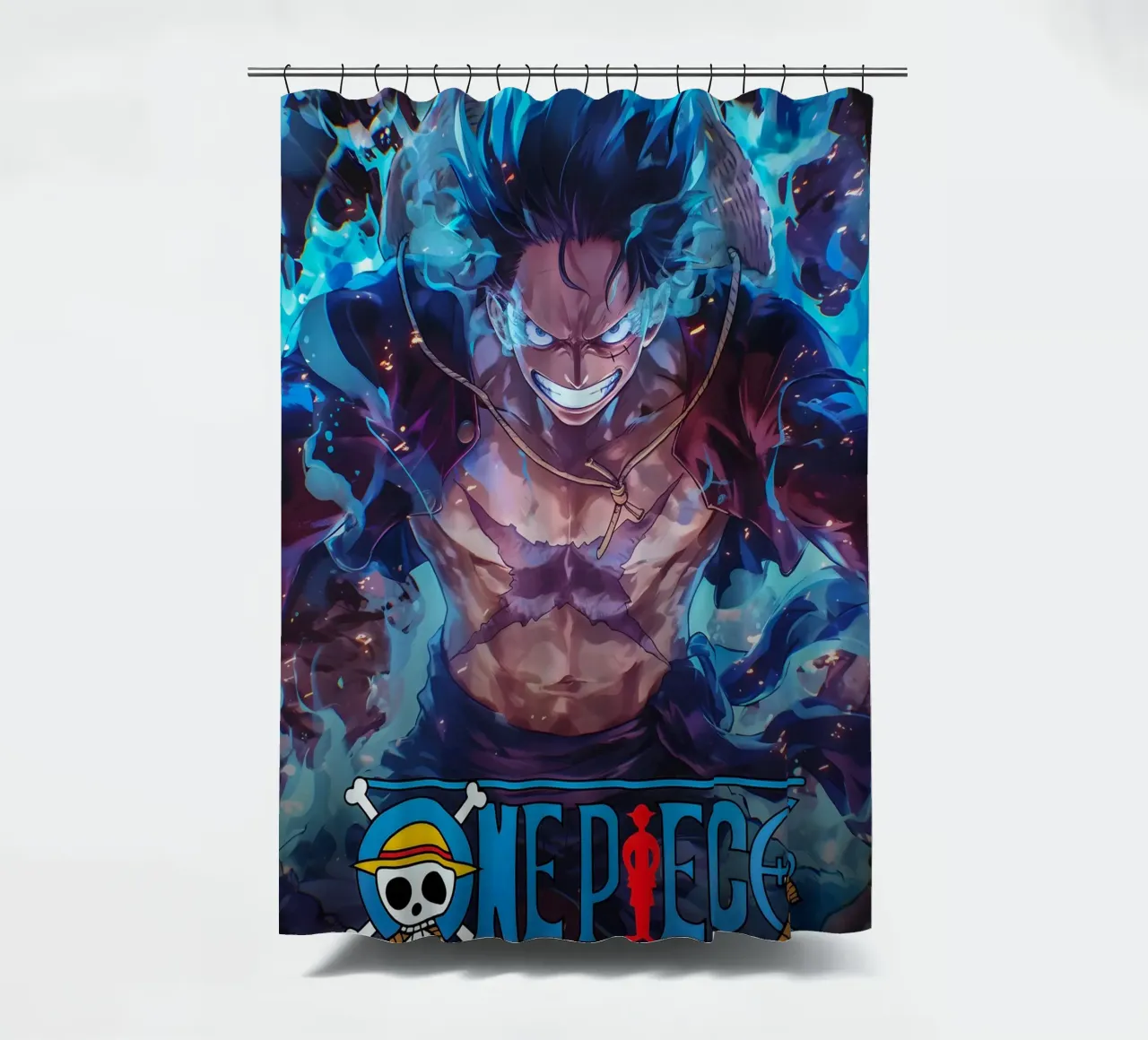 Luffy Gear 5 shower curtain by CreativeStudio