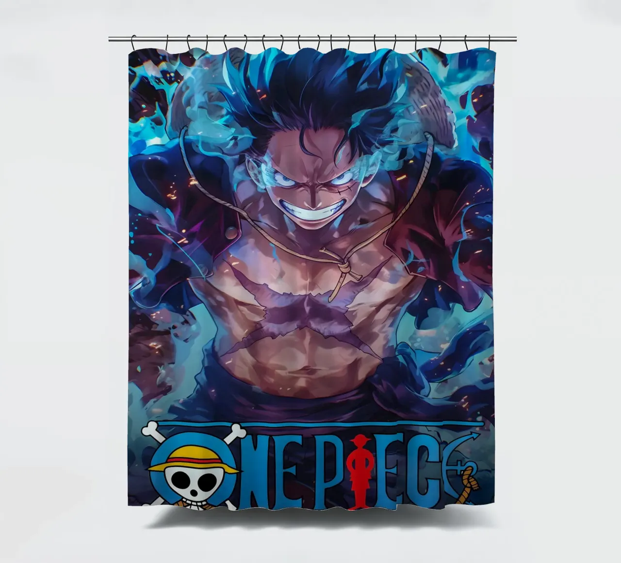 Luffy Gear 5 shower curtain by CreativeStudio