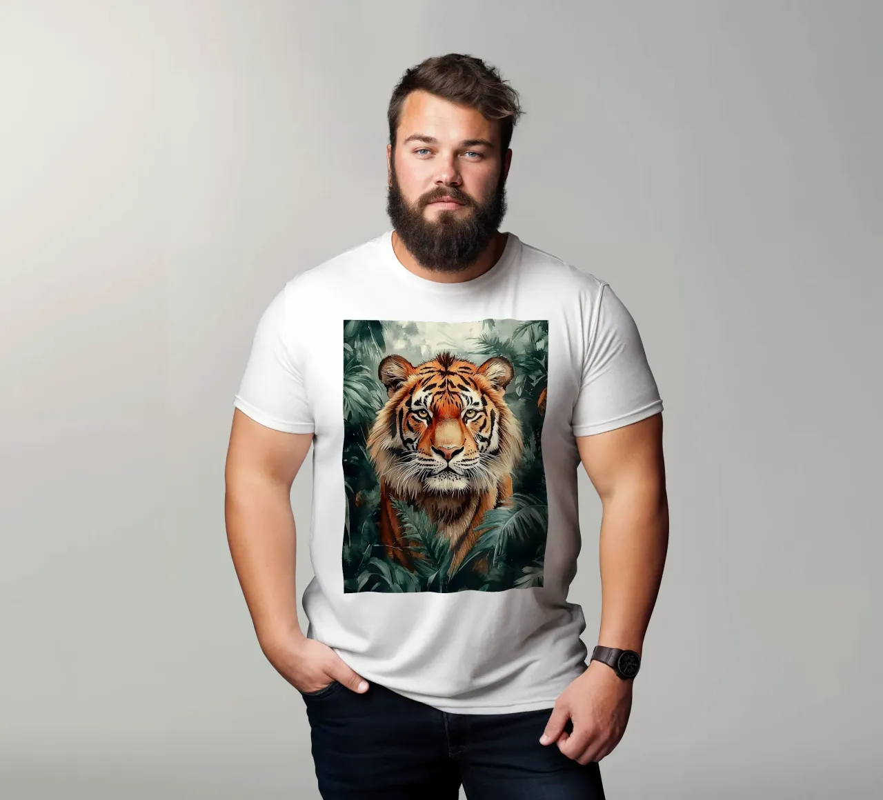 Tiger Forest Leaves 2 t-shirt da Mateo