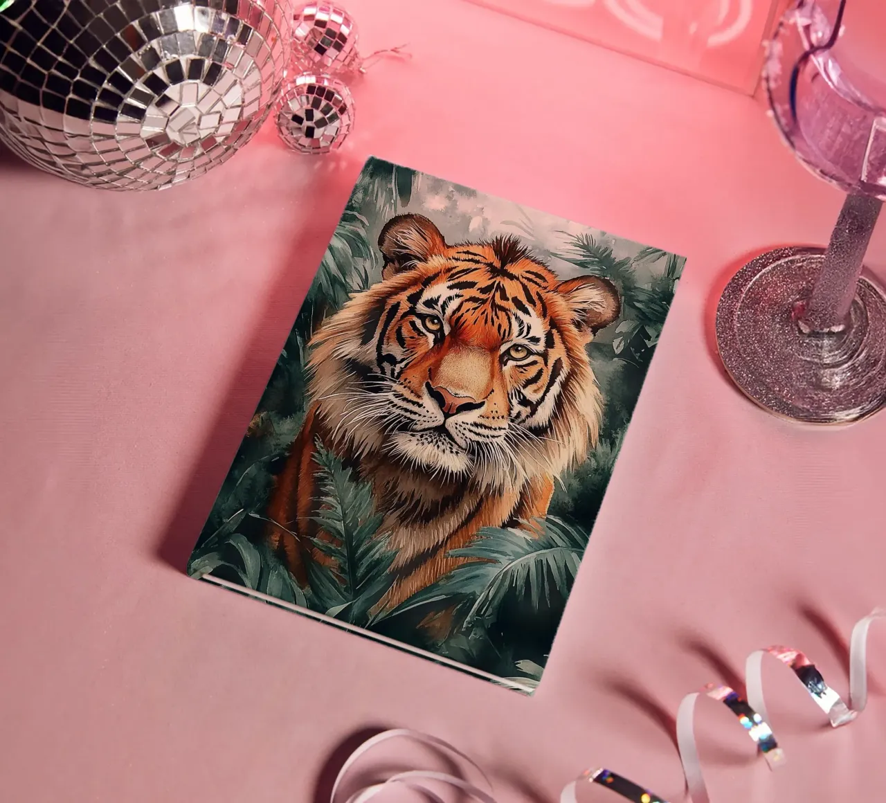 Tiger Forest Leaves 2 notebook by Mateo