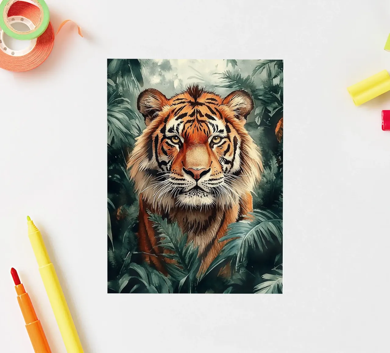 Tiger Forest Leaves 2 sticker by Mateo
