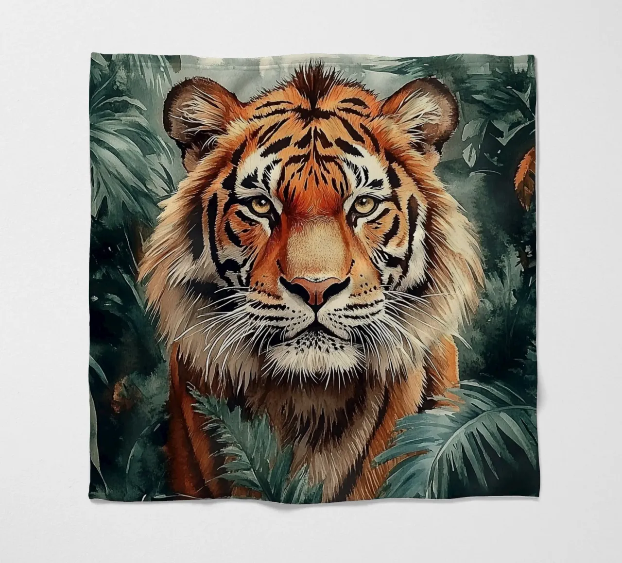 Tiger Forest Leaves 2 coperta in pile da Mateo