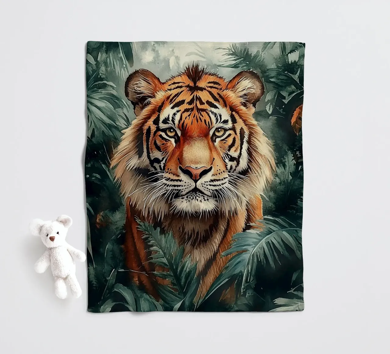 Tiger Forest Leaves 2 coperta in pile da Mateo