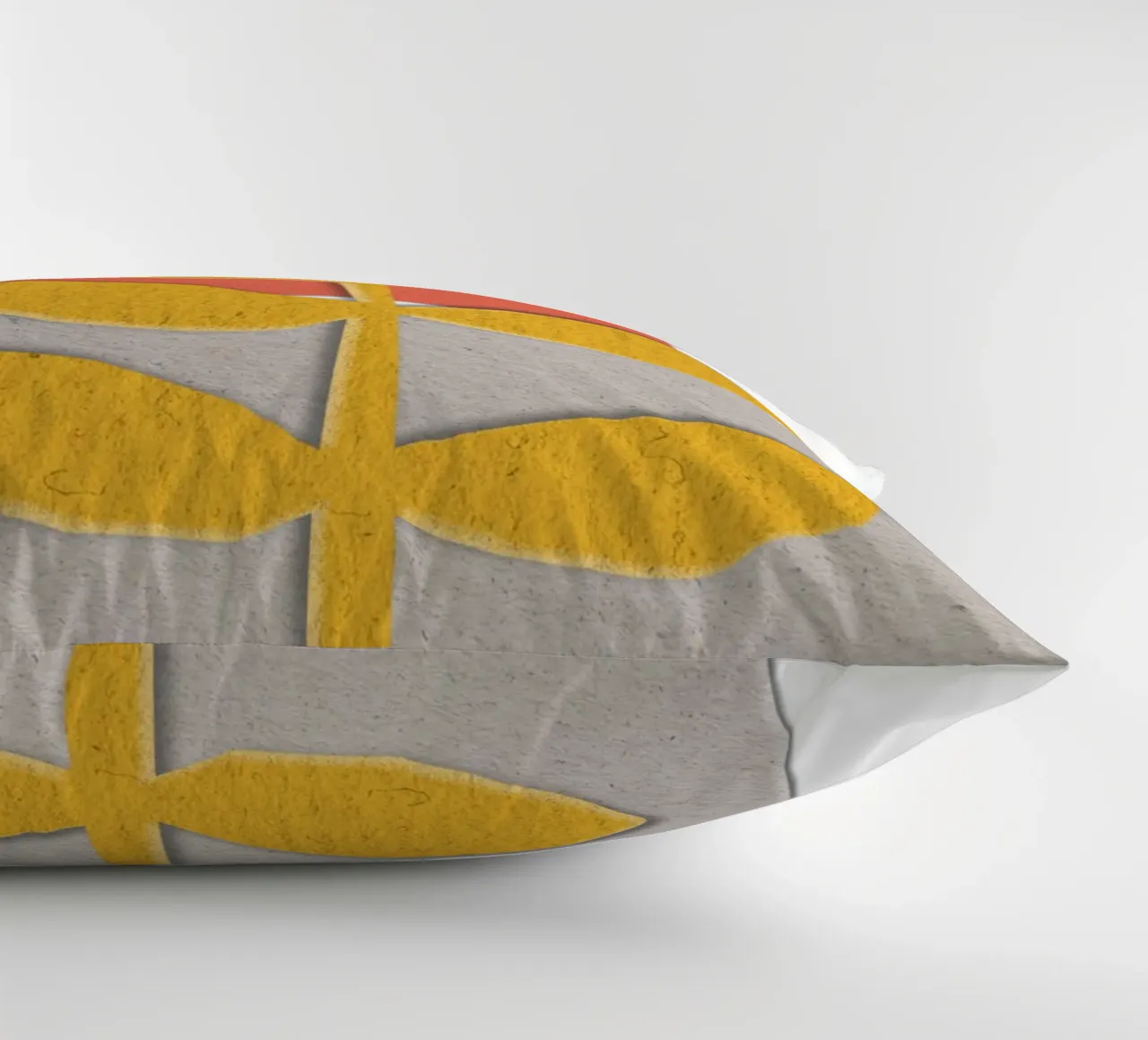 yellow leaf-like cuscino da ramosashop