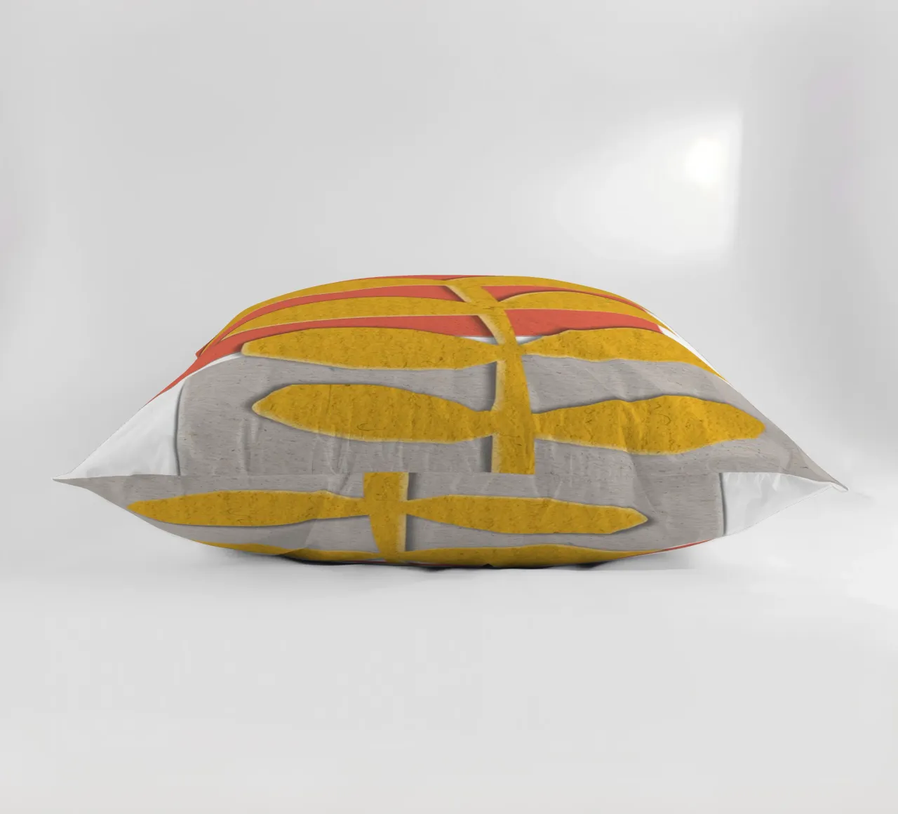 yellow leaf-like cuscino da ramosashop