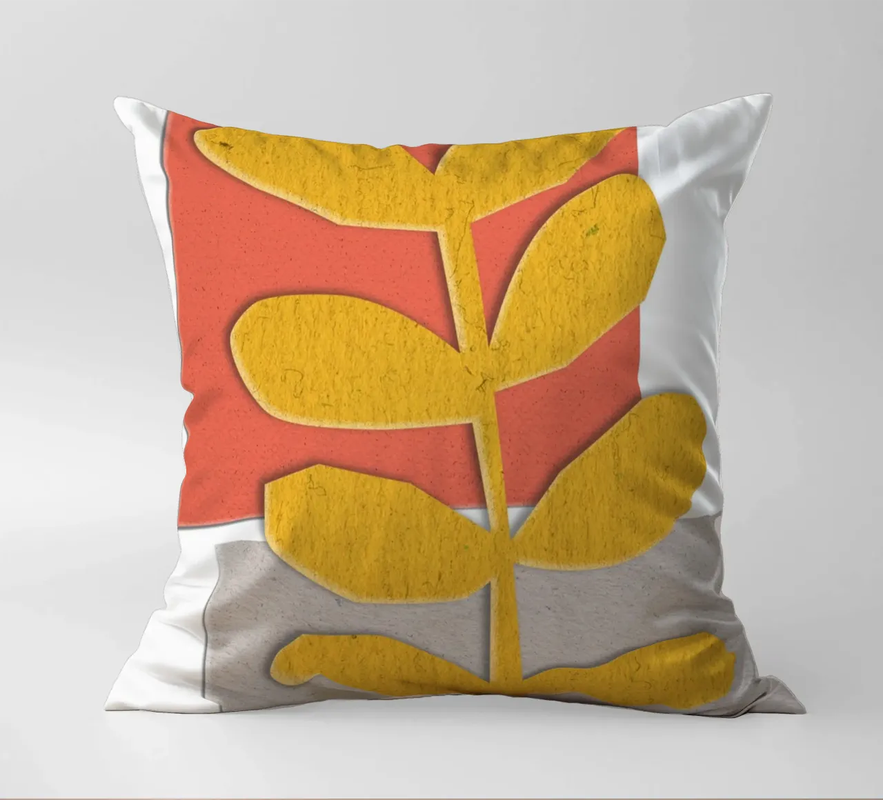 yellow leaf-like cuscino da ramosashop