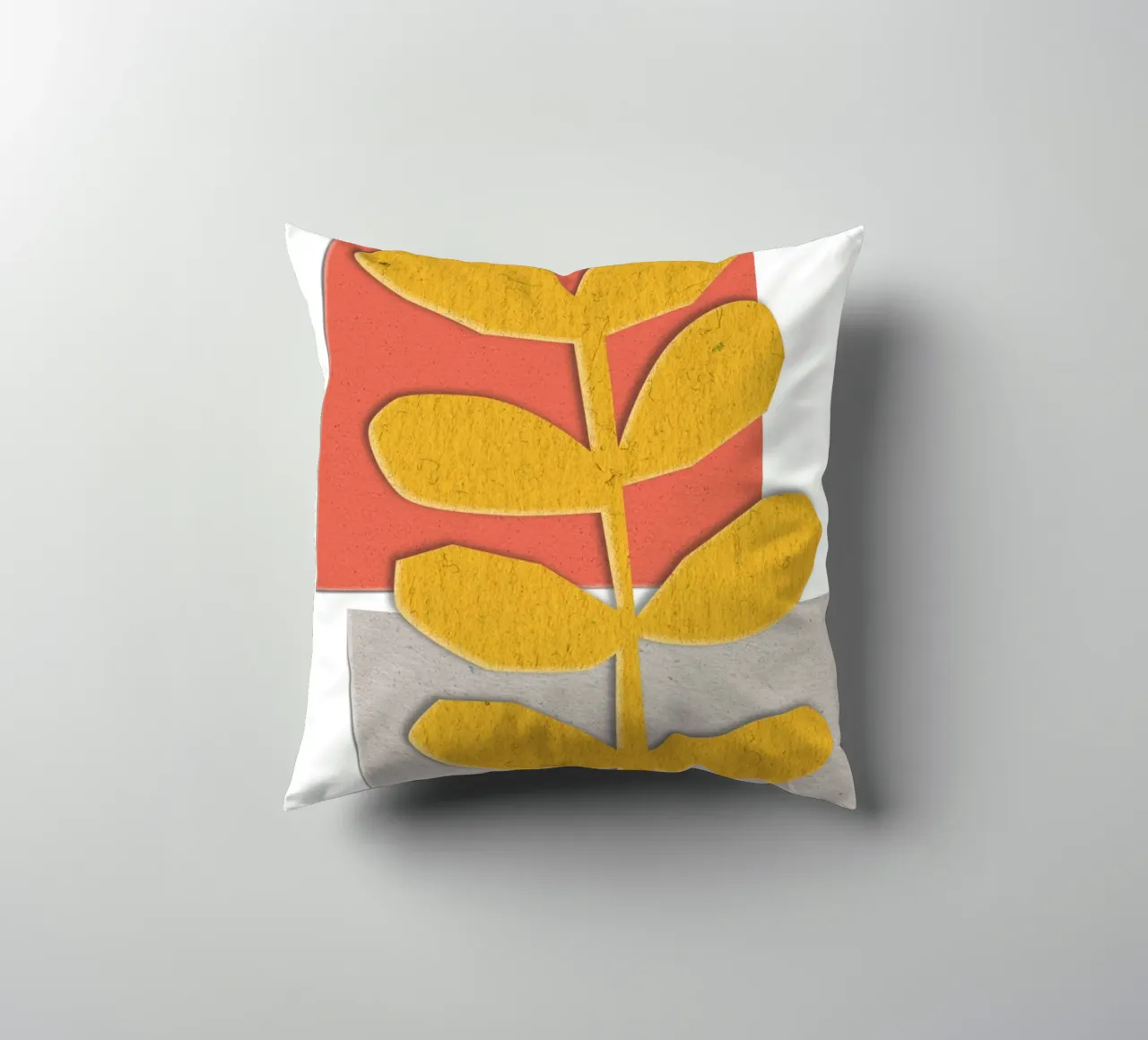 yellow leaf-like cuscino da ramosashop