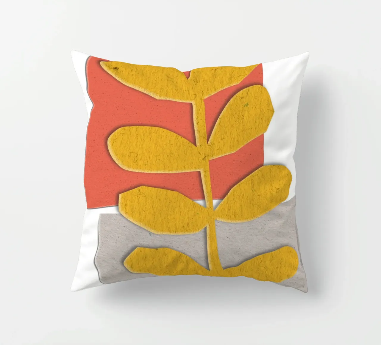 yellow leaf-like cuscino da ramosashop