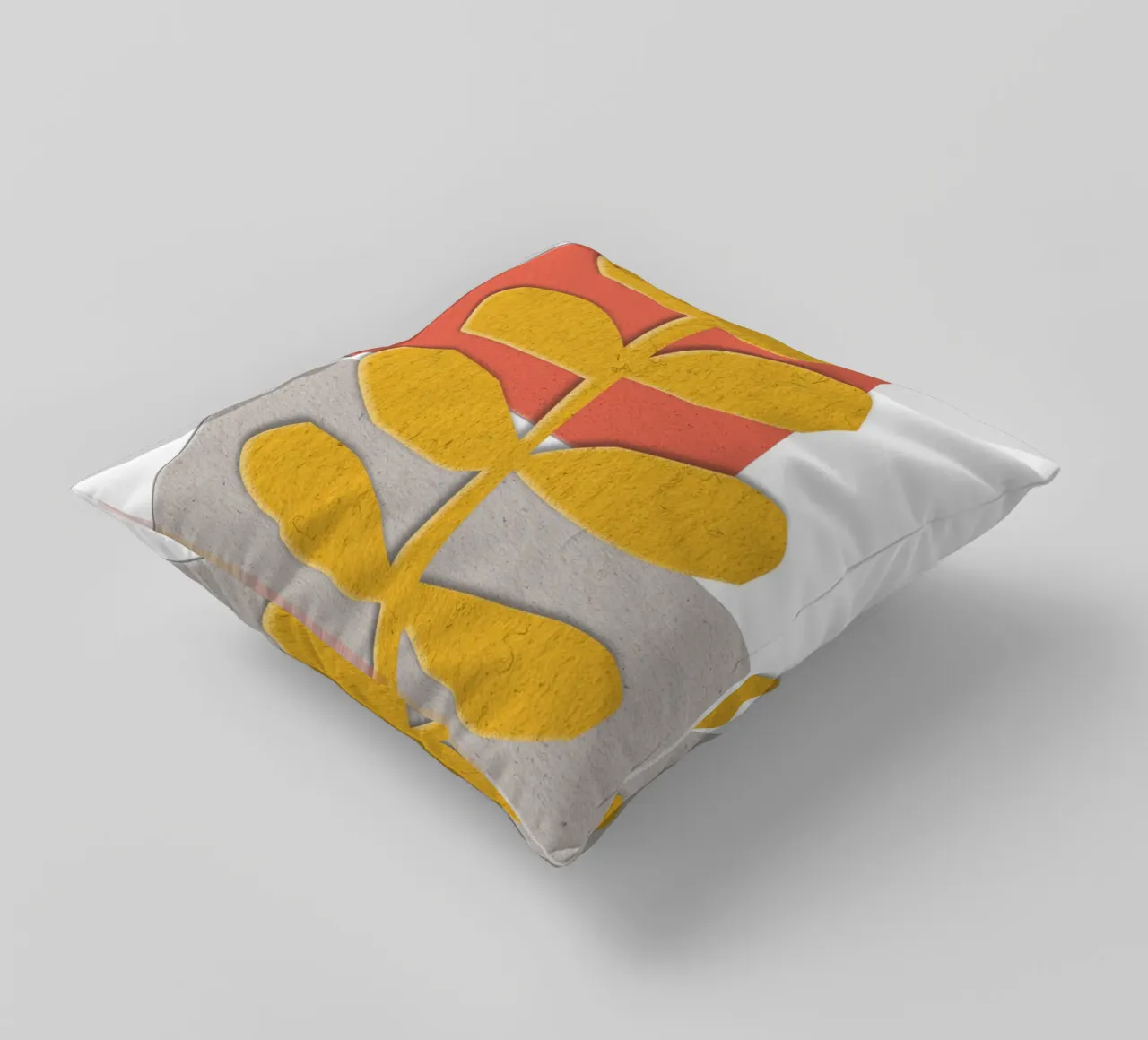 yellow leaf-like cuscino da ramosashop
