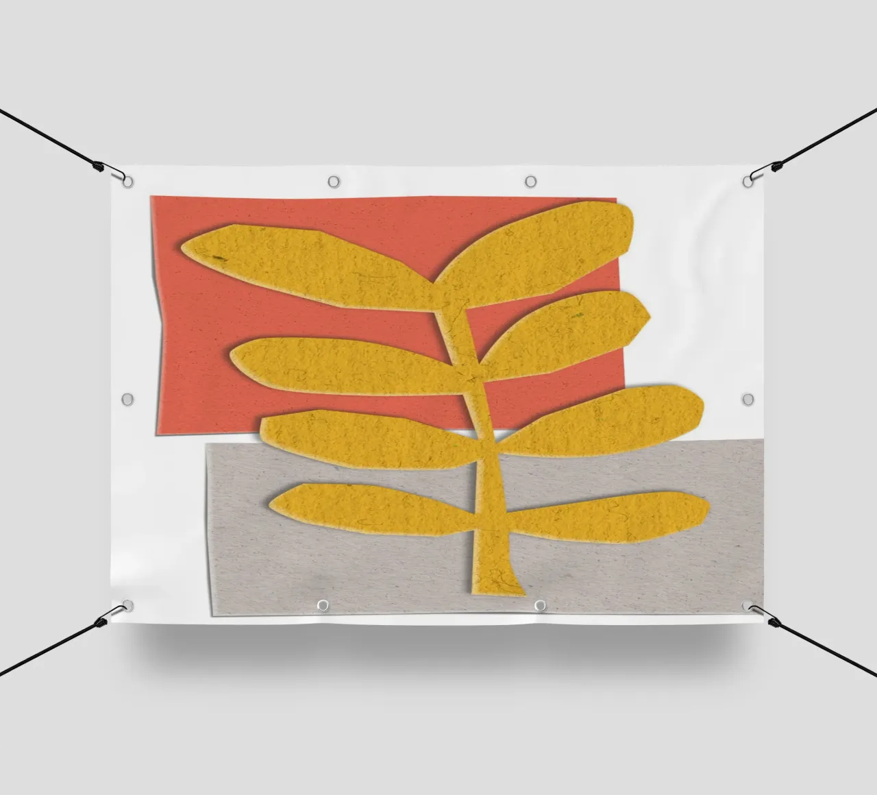 yellow leaf-like telo in pvc da ramosashop