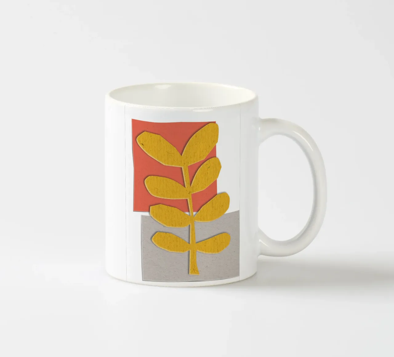 yellow leaf-like tazza in ceramica da ramosashop
