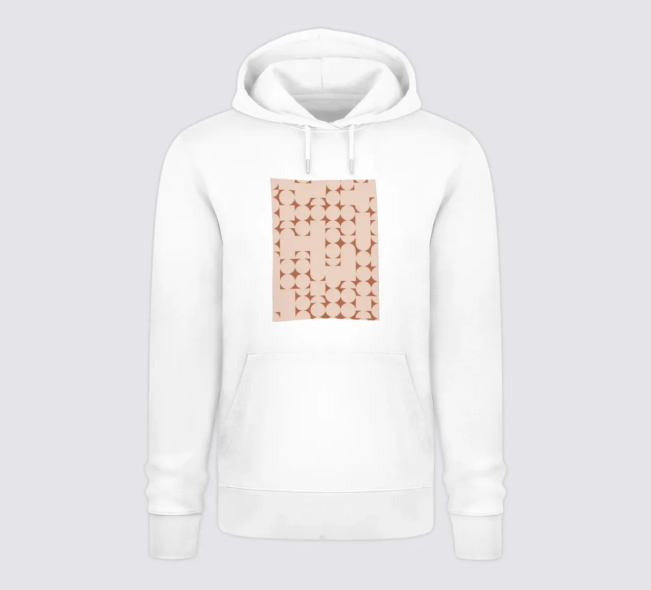 Pfirsich und Terrakotta Geometrischer Minimalistischer Kunstdruck Hoodie von kookiepixel