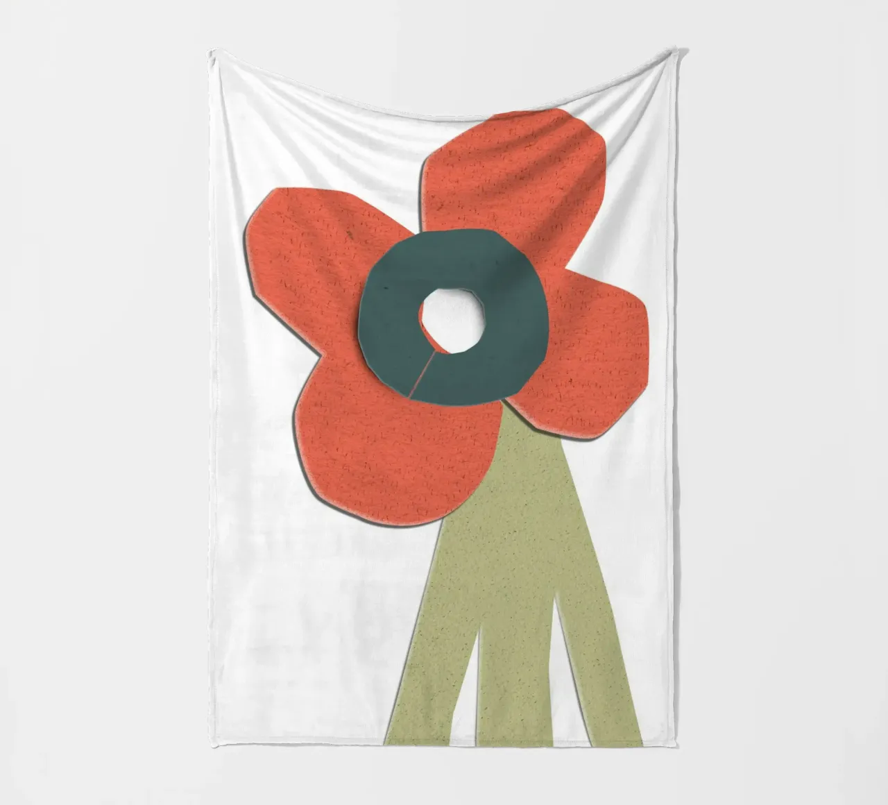 simplistic flower coperta in pile da ramosashop