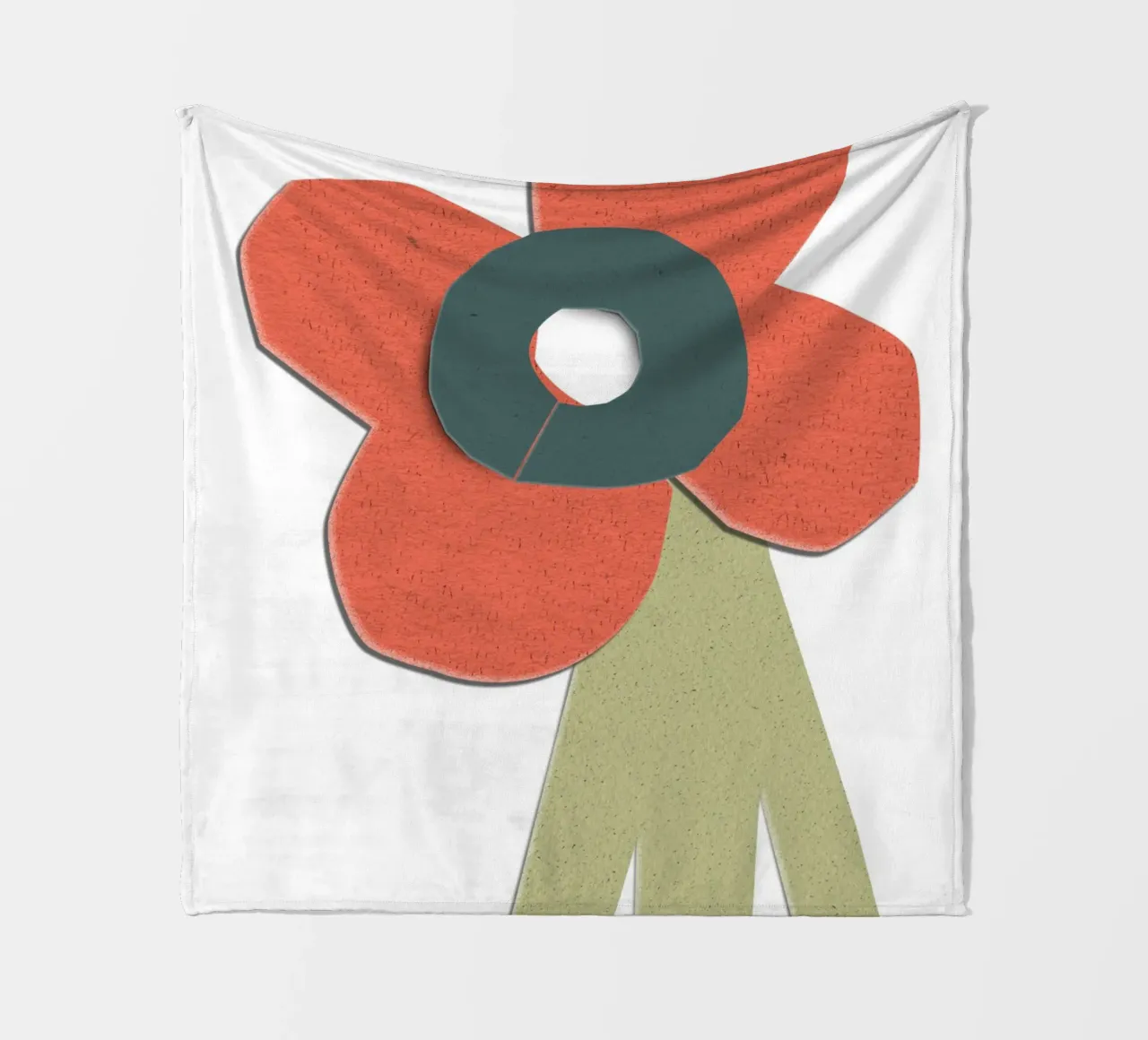 simplistic flower coperta in pile da ramosashop