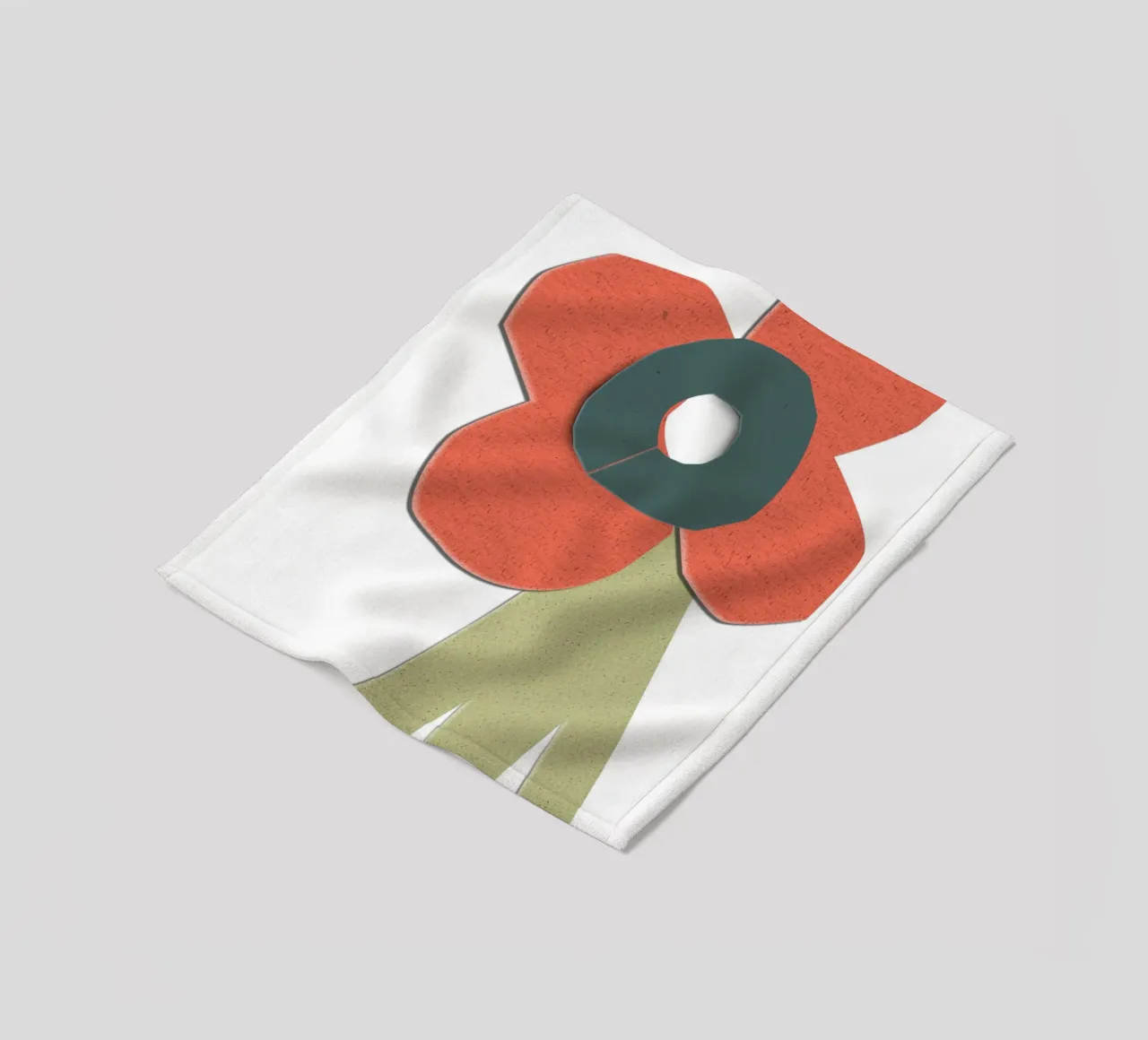 simplistic flower coperta in pile da ramosashop