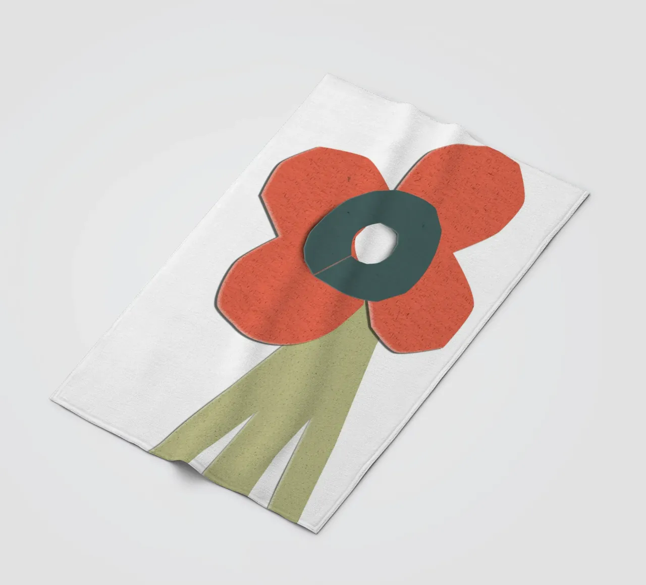 simplistic flower coperta in pile da ramosashop