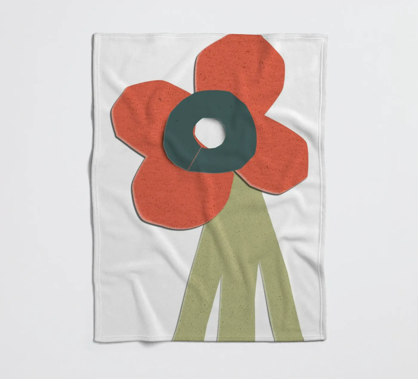 simplistic flower plaid polaire de ramosashop