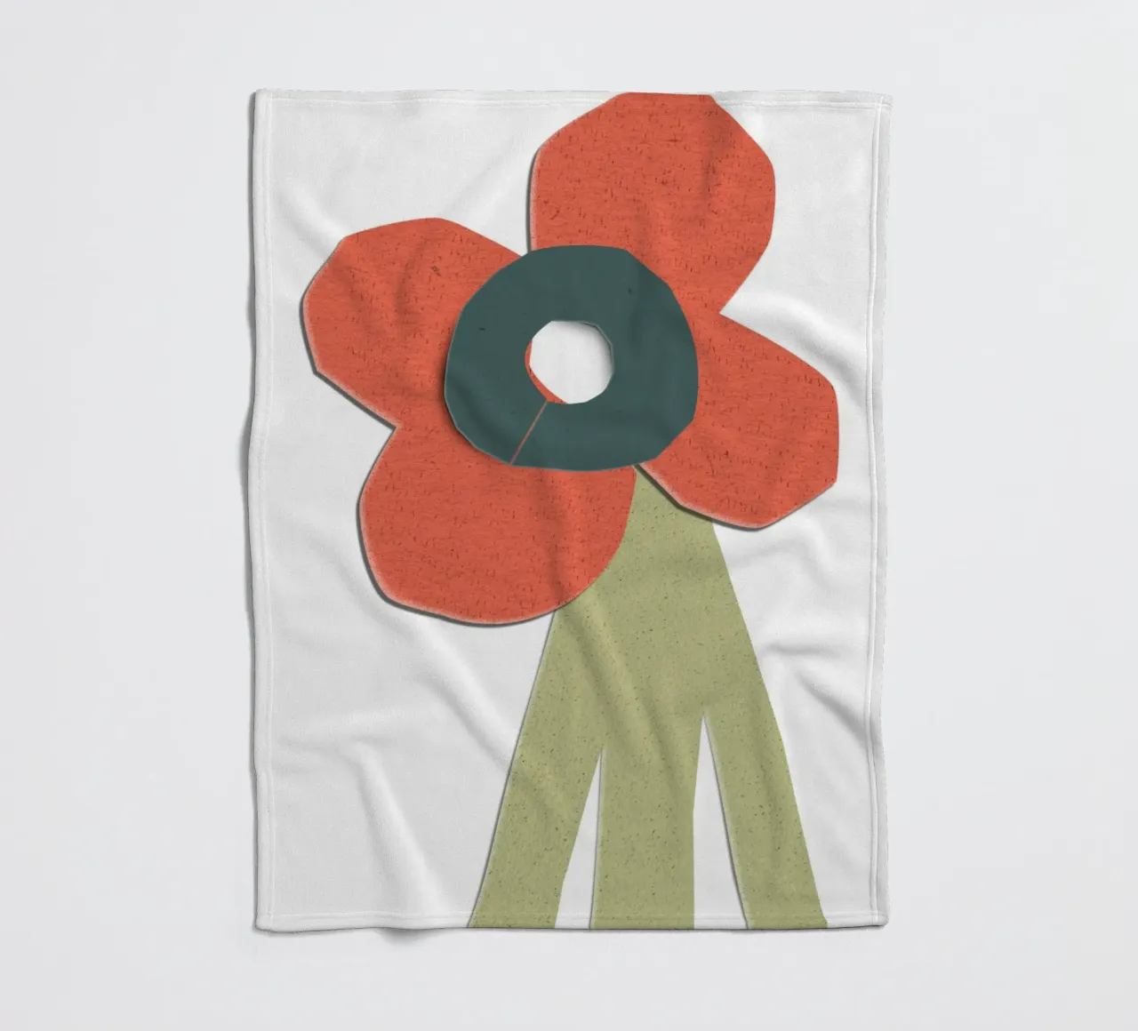 simplistic flower coperta in pile da ramosashop