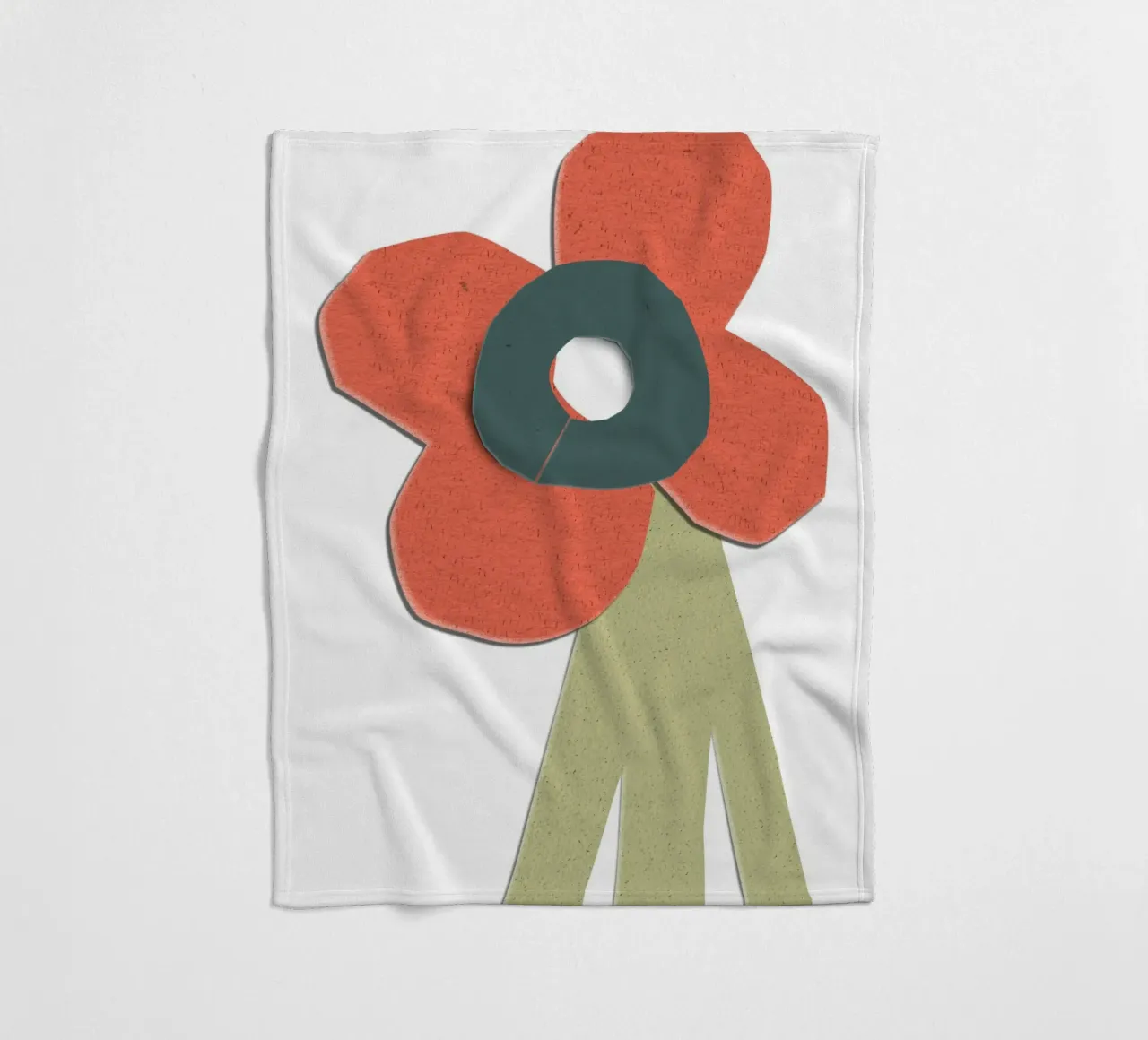 simplistic flower coperta in pile da ramosashop
