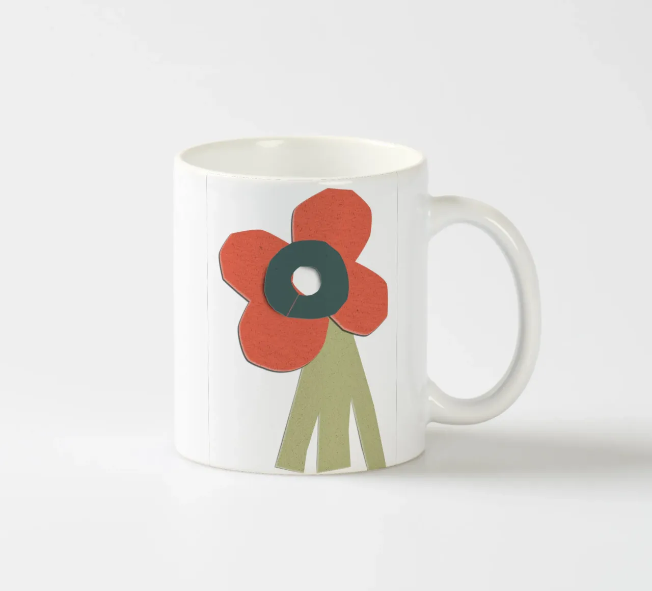 simplistic flower tazza in ceramica da ramosashop