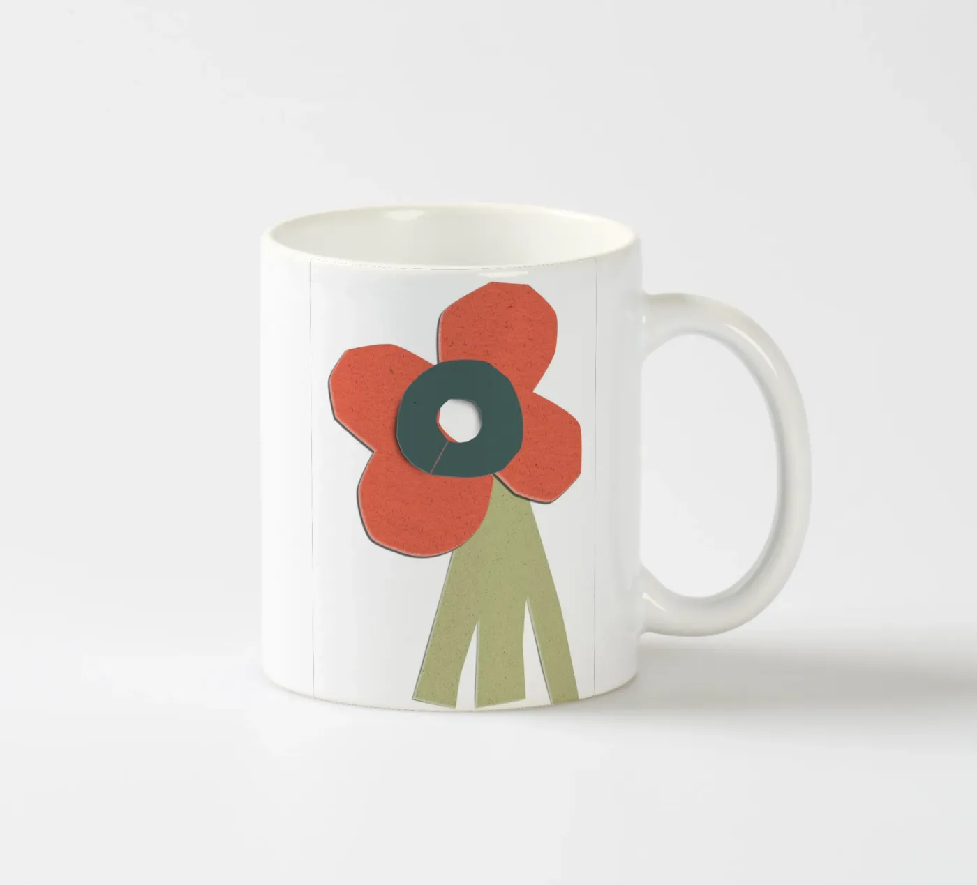 simplistic flower keramische mok van ramosashop